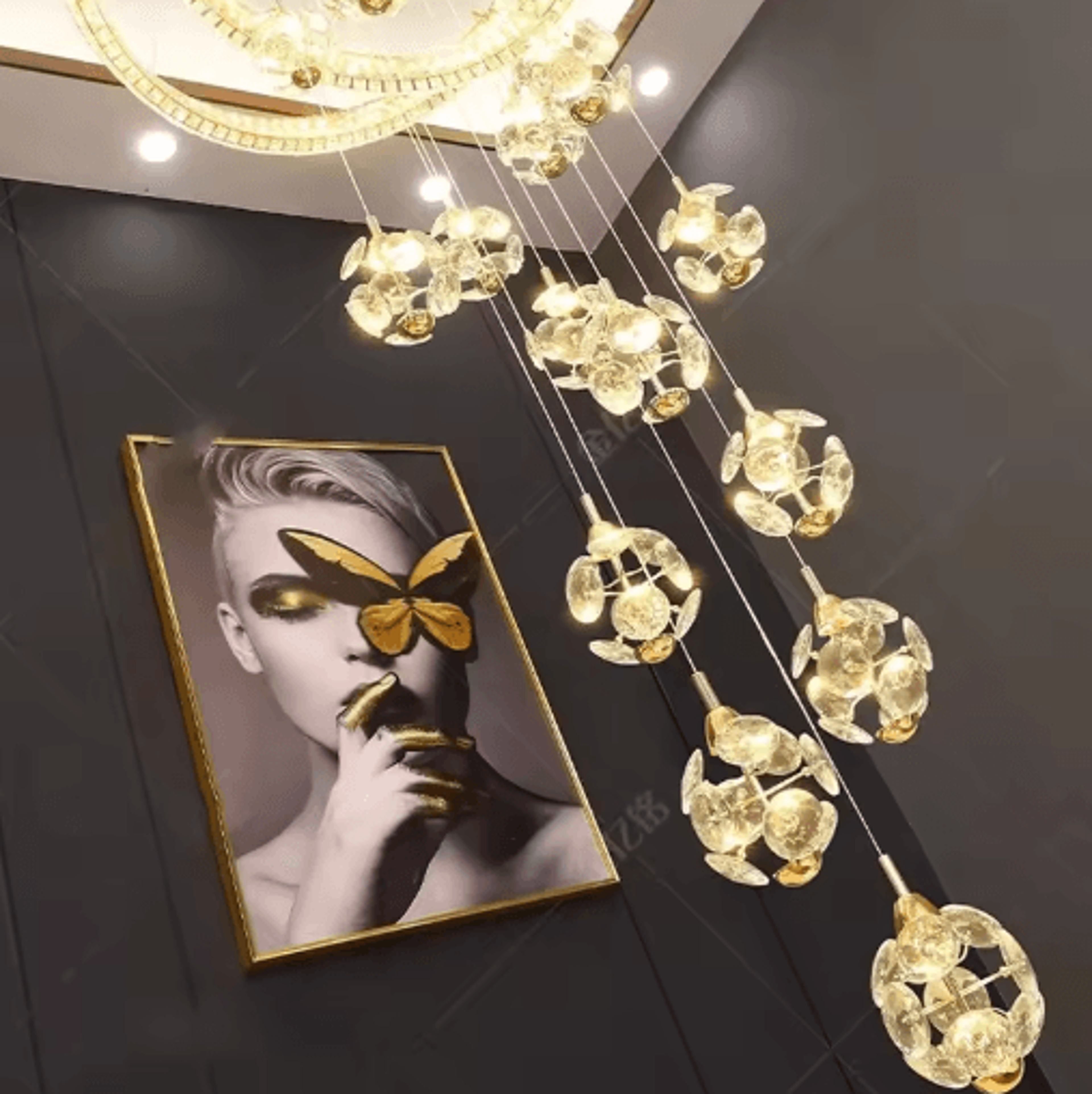 Modern Minimalist Chandelier  Elegant Indoor Ceiling Light For Living  Dining Rooms 6