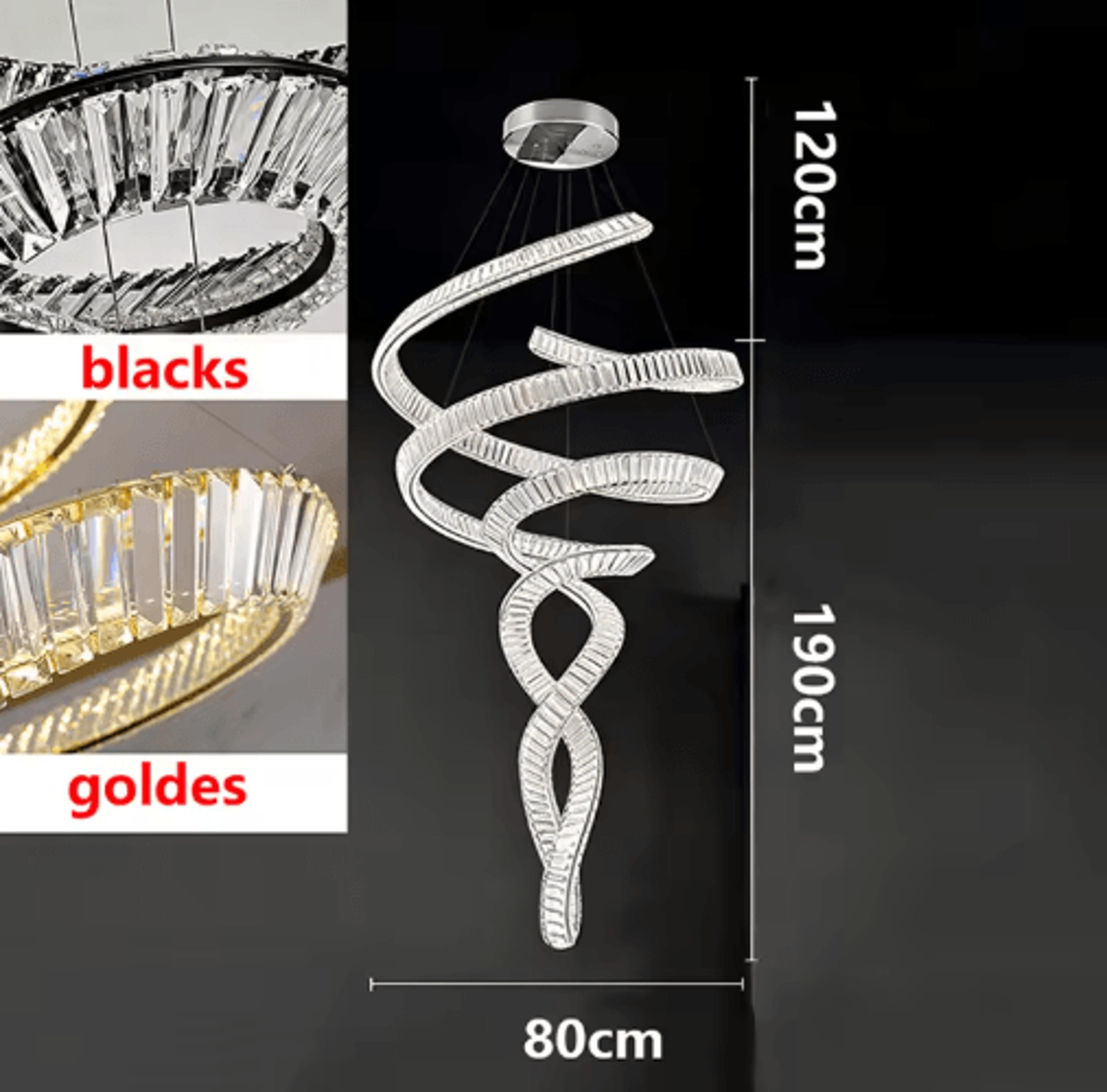 Modern LED Pendant Chandelier  Elegant Hanging Ceiling Light For Living  Dining Rooms 4