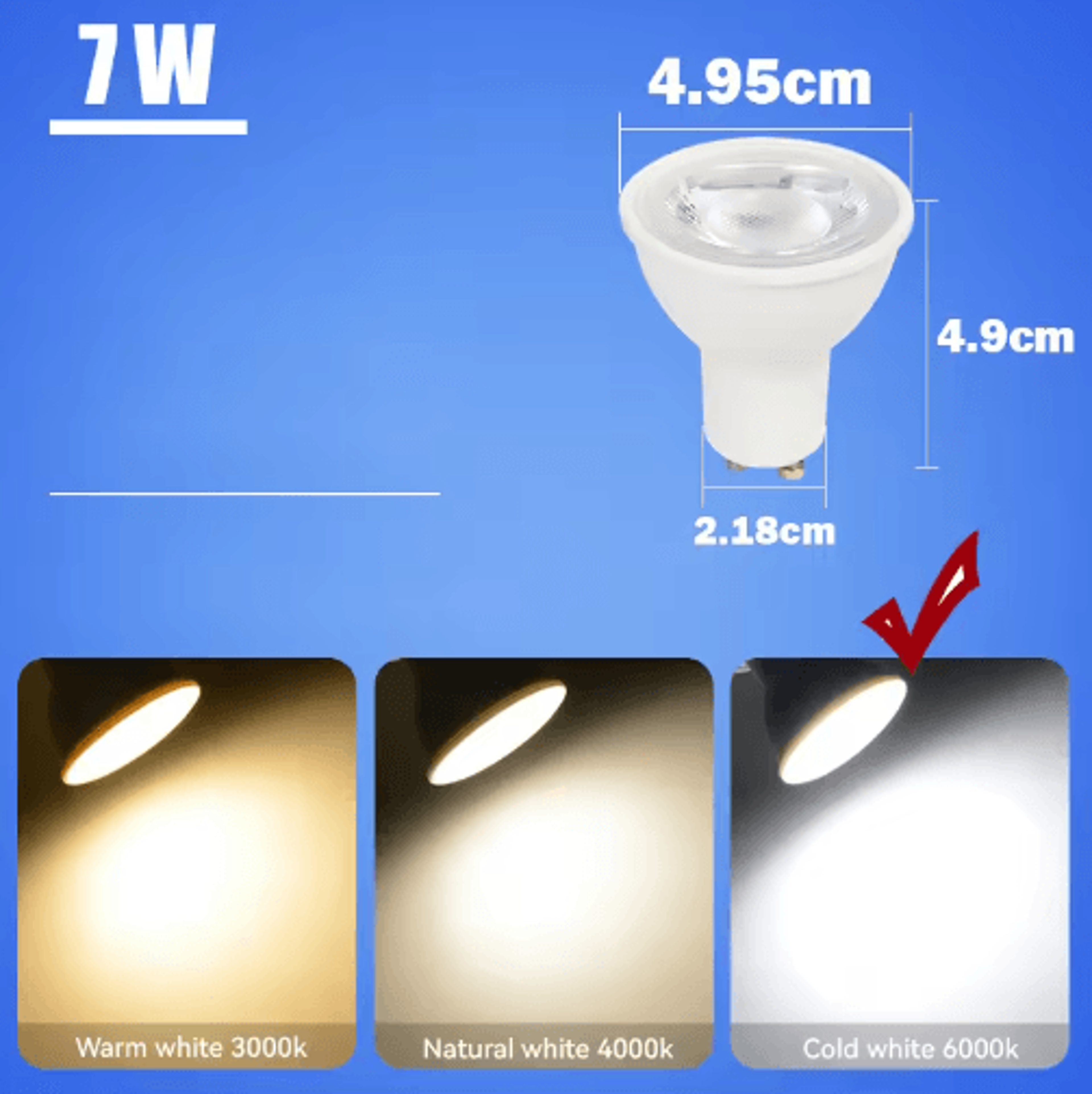 GU10 IP65 Waterproof Recessed Downlight  25W Max Ceiling Spotlight 2