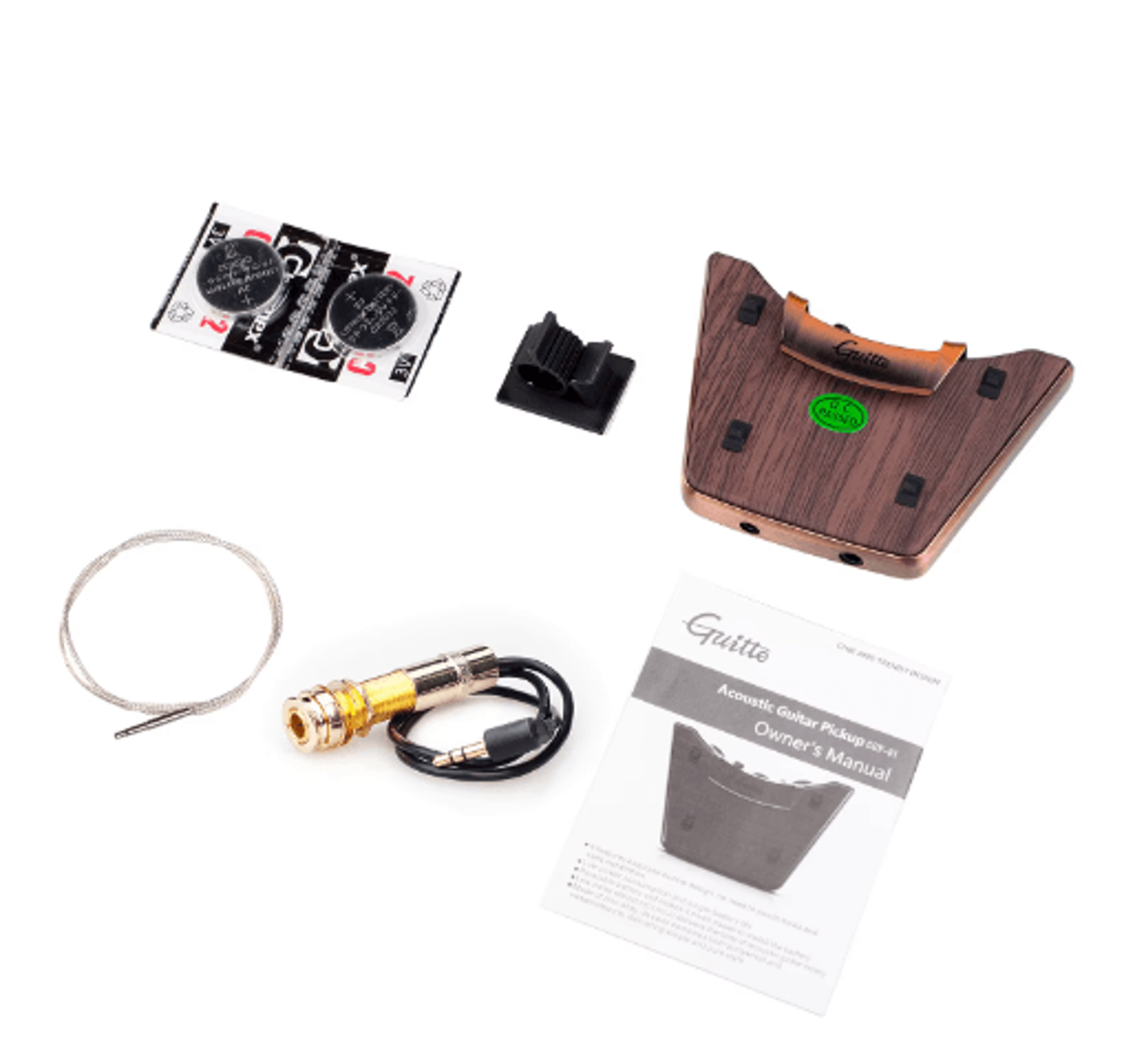 Acoustic Guitar Soundhole Pickup  Dual Piezo  Mic With Volume And Tone Control 5