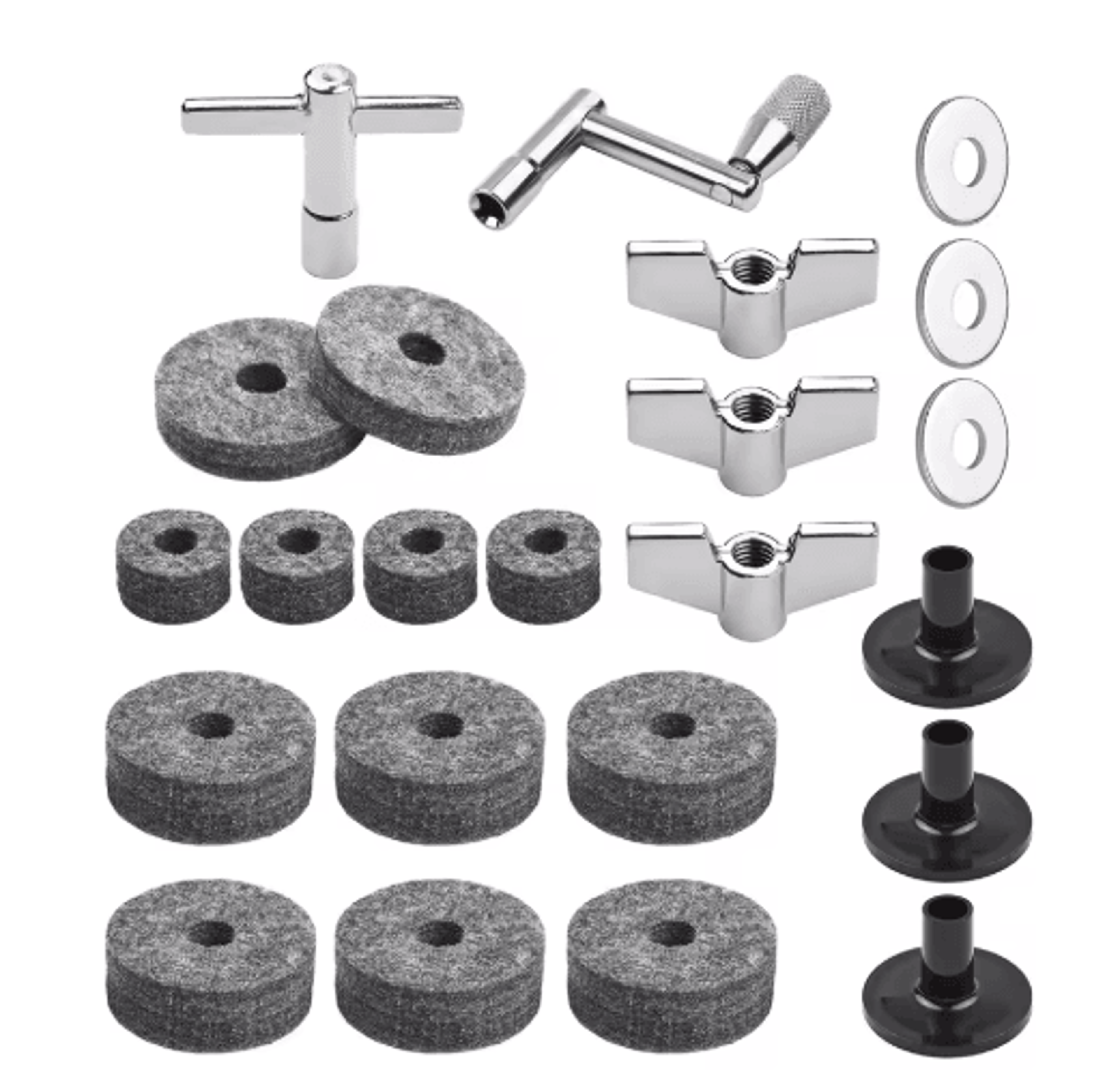 23PCS Cymbal Stand Replacement Kit  Drum Felts Wing Nuts  Washers 2
