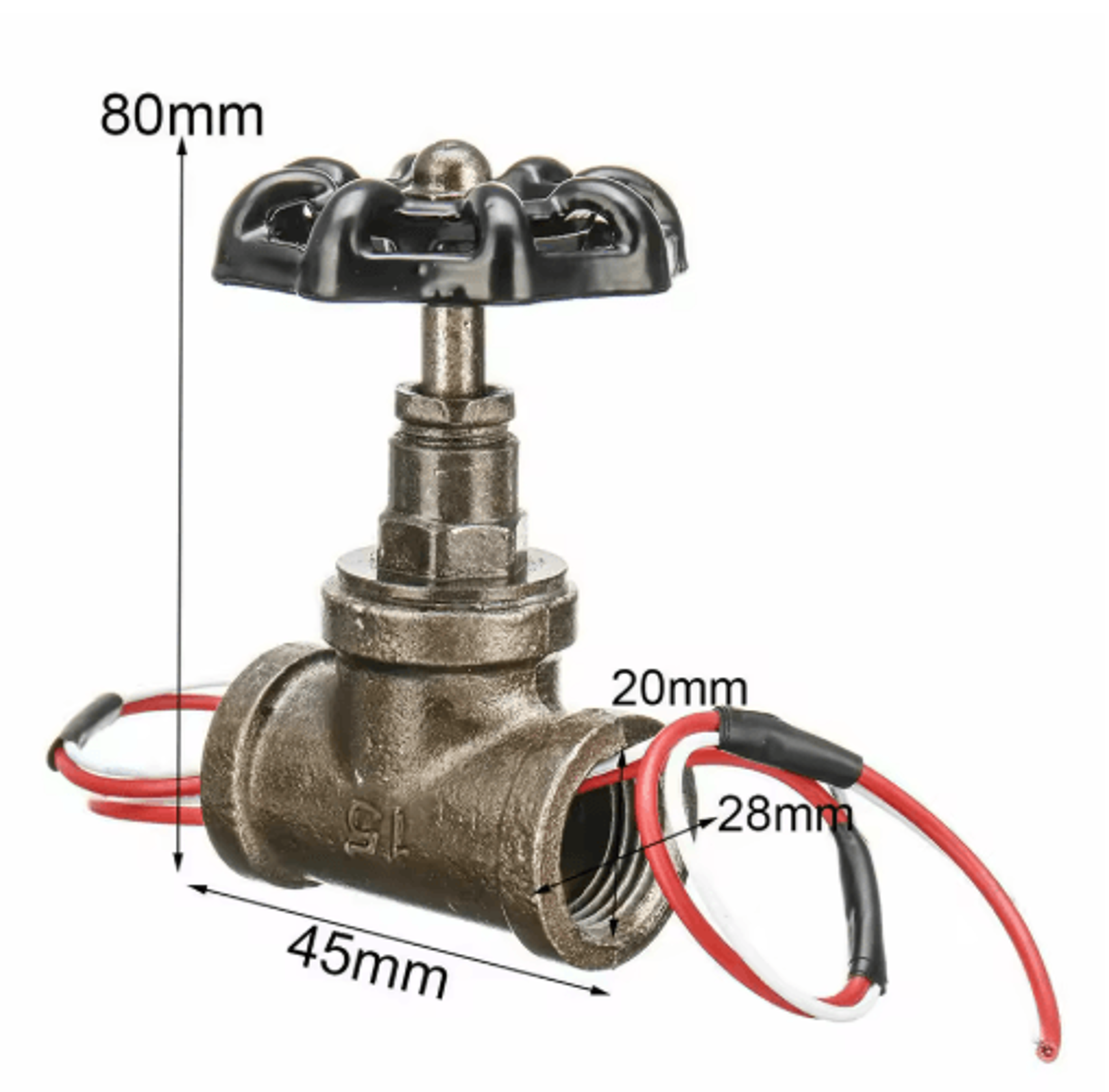 12 Inch Steampunk Pipe Lamp Switch  Vintage Iron Valve Light Switch With Wire 1