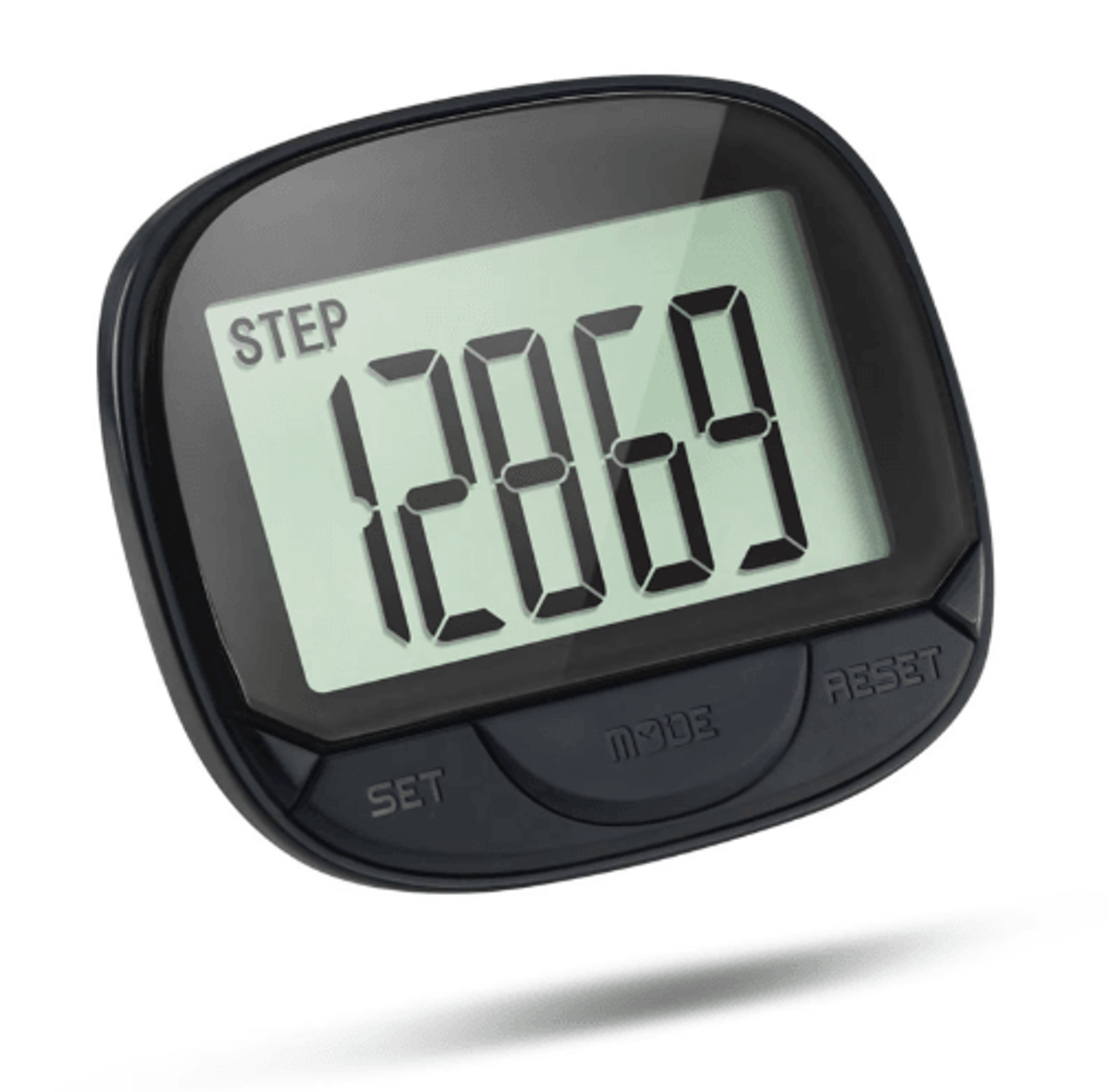 3d digital pedometer step counter – portable fitness tracker with clip