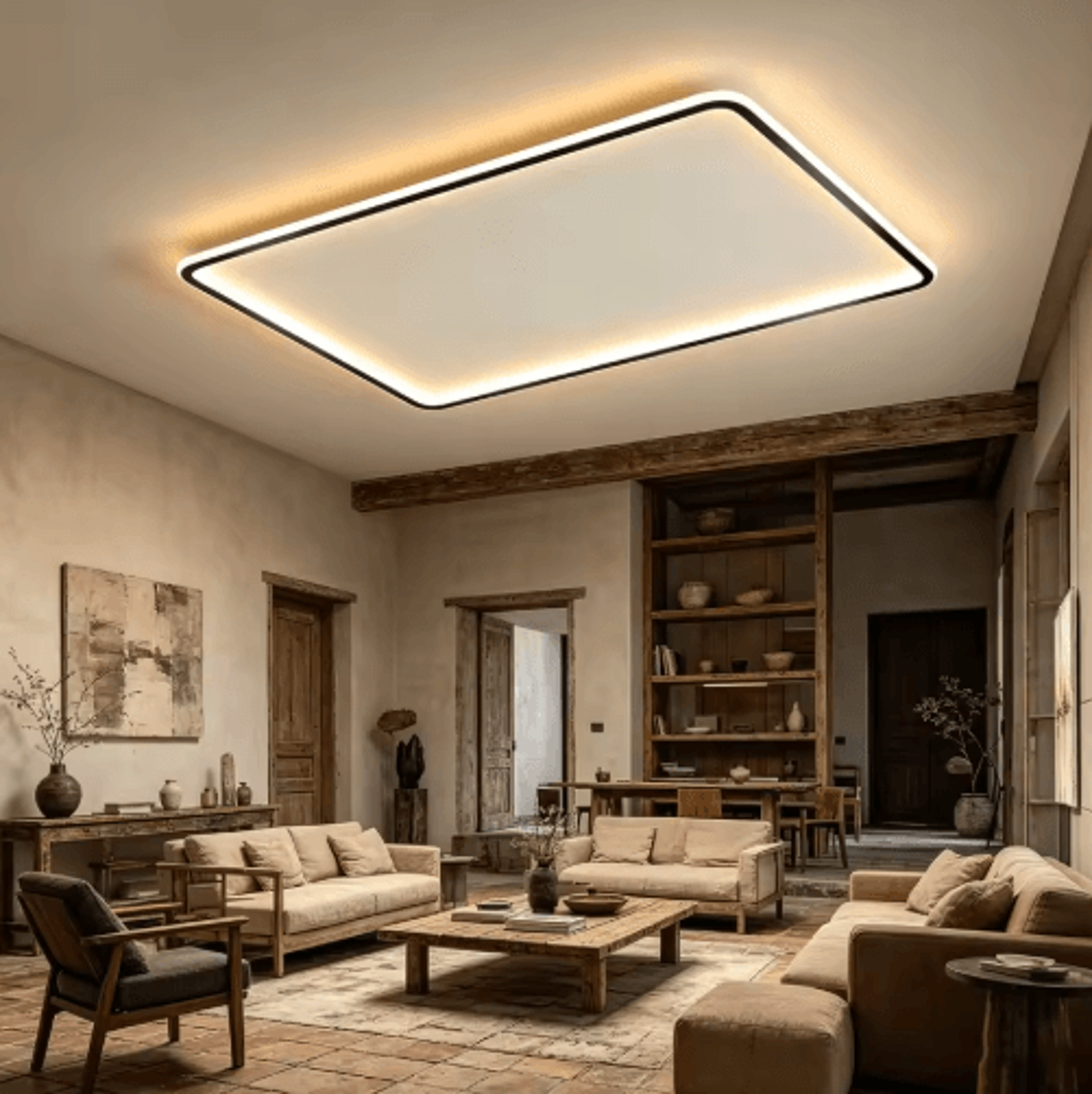 aurorarealm ultra-thin led ceiling light – modern remote control lamp for home