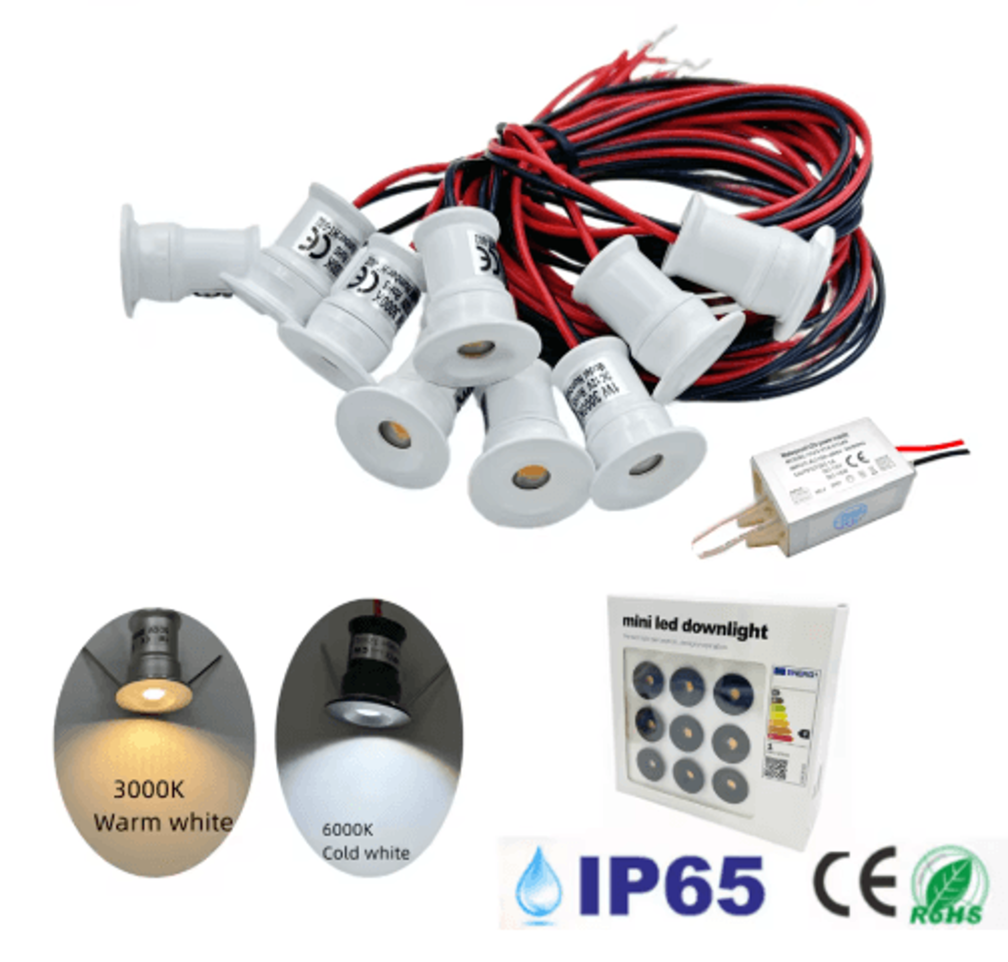 1w mini led recessed spotlight – compact cabinet & stair downlight