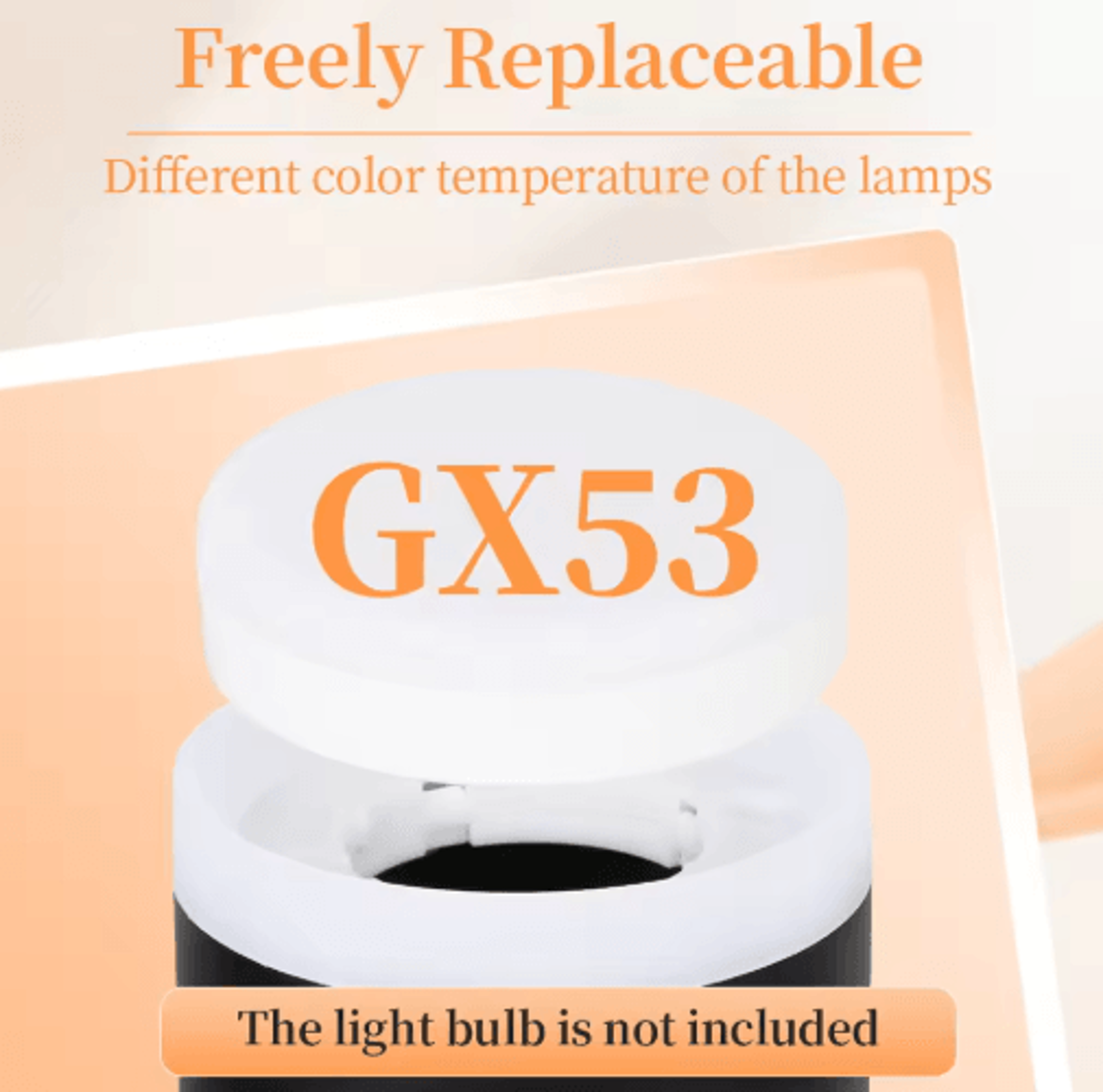 GX53 LED Ceiling Spotlight  220V Replaceable Bulb Lamp For Dining Room  Porch 12
