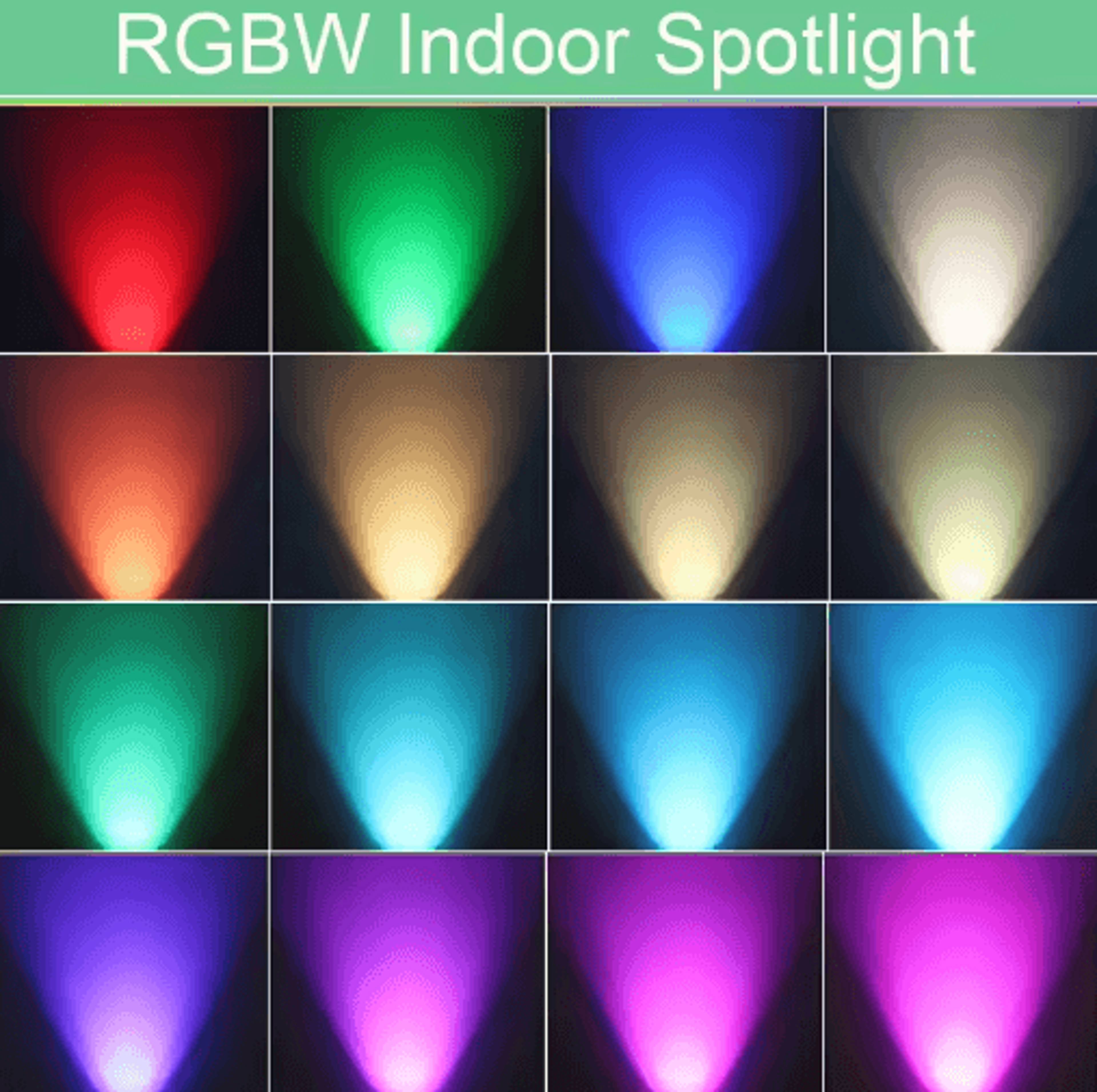 10w rgbw led spotlight – remote control dimmable accent light for artwork & home