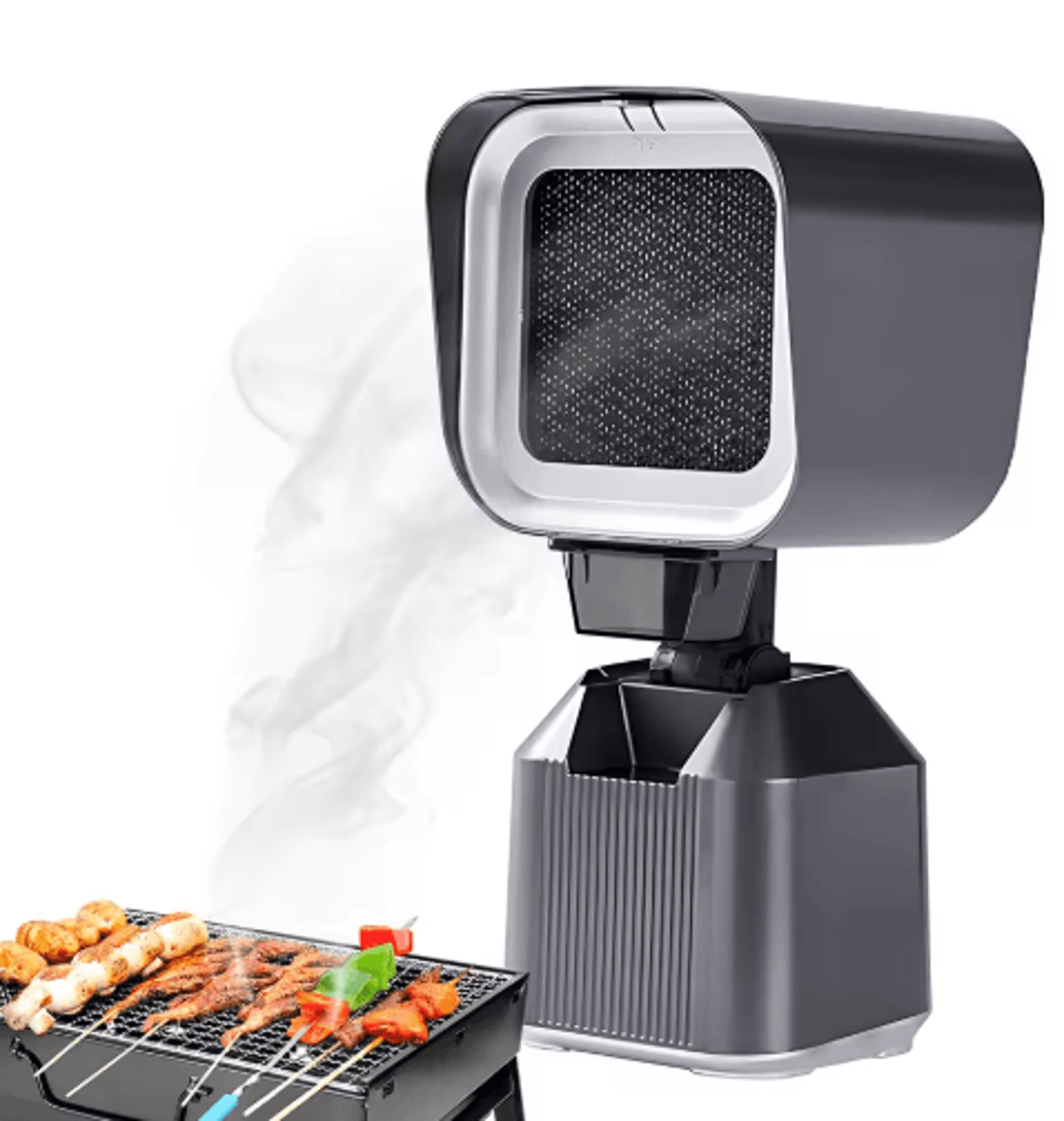 portable desktop range hood – adjustable kitchen exhaust fan with 2 speeds