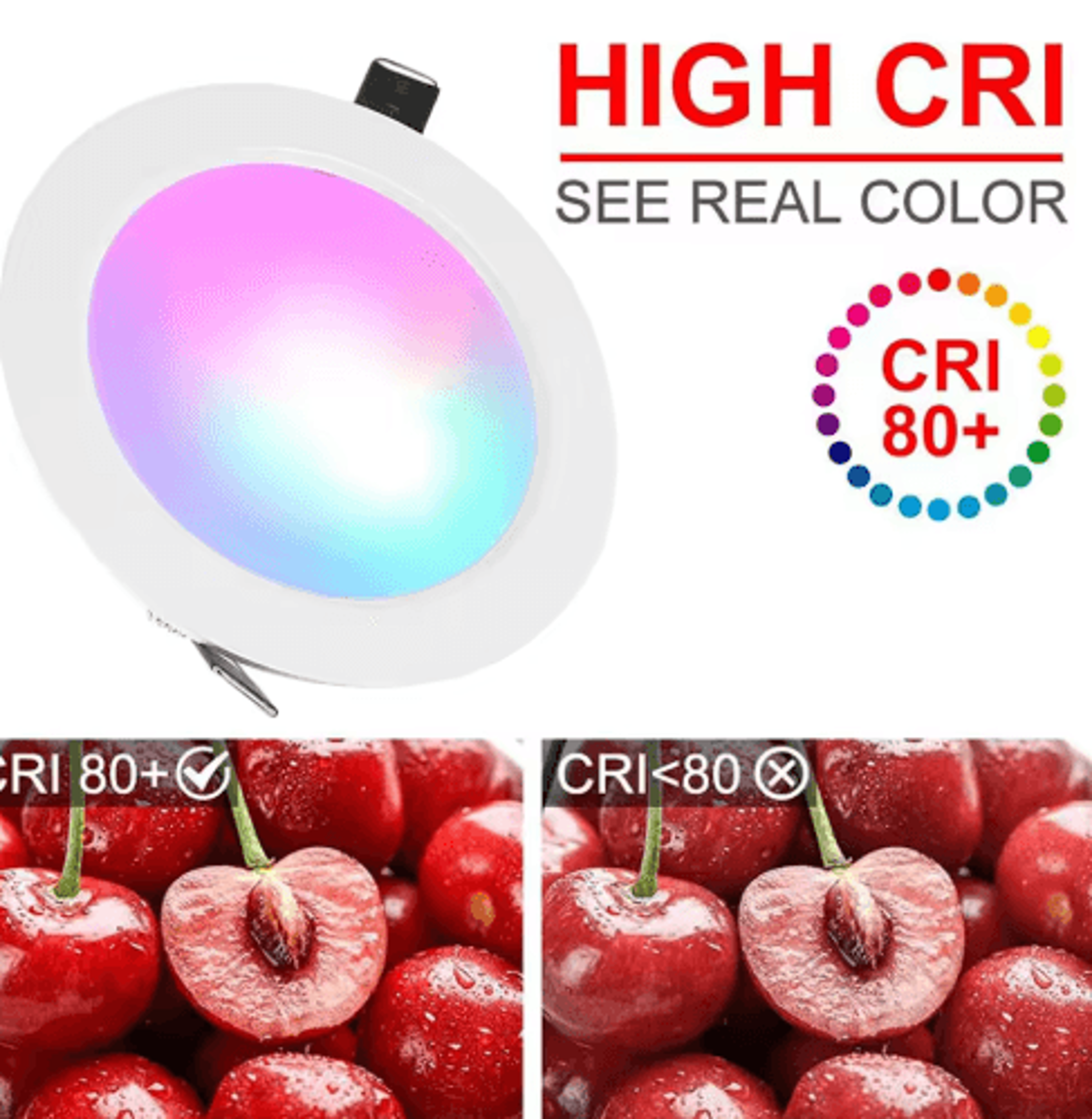 12W RGBW LED Recessed Downlight  16Color Dimmable Ceiling Light With IR Remote 5