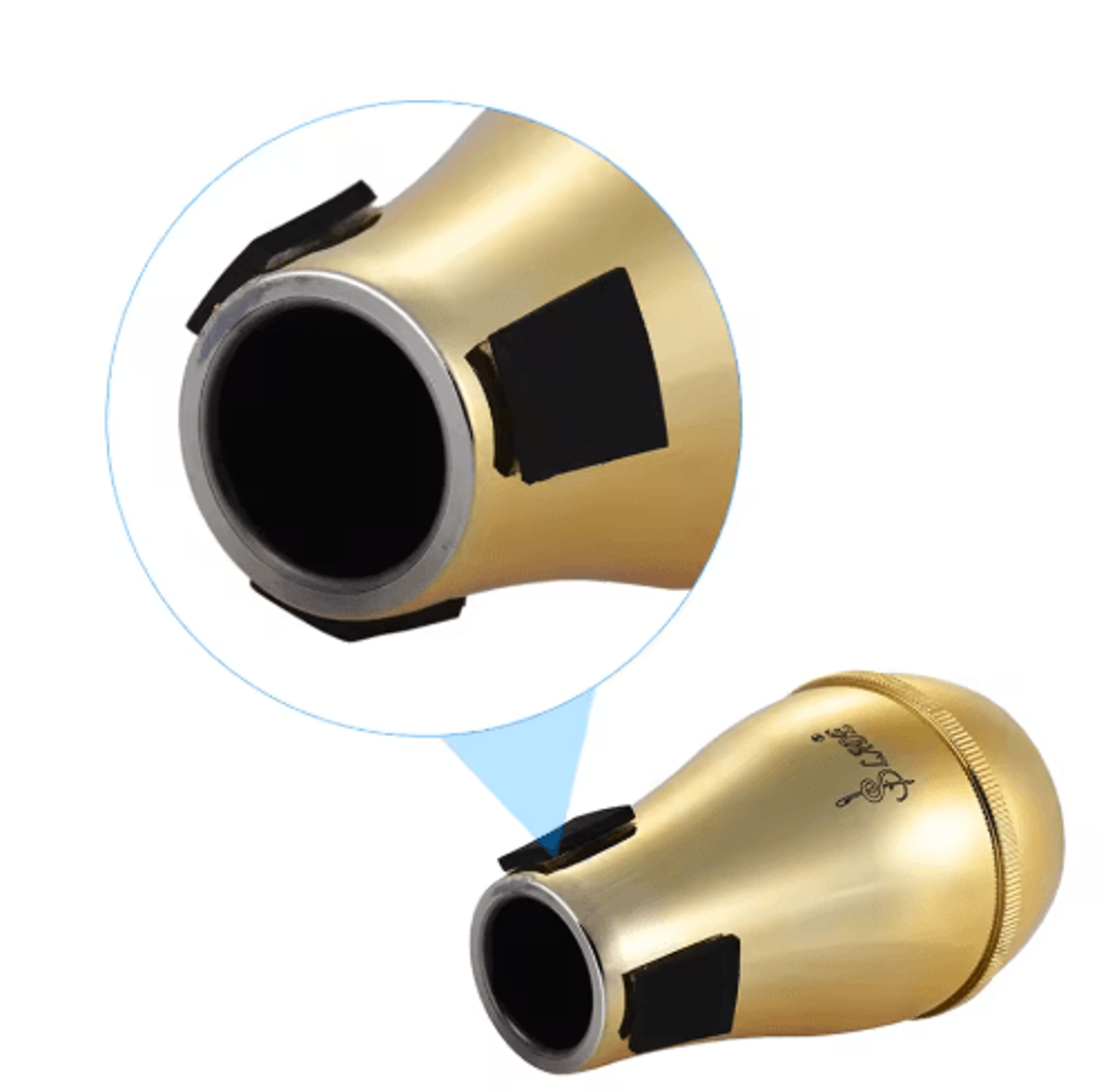 lightweight trombone straight mute – abs practice silencer for alto & tenor trombones