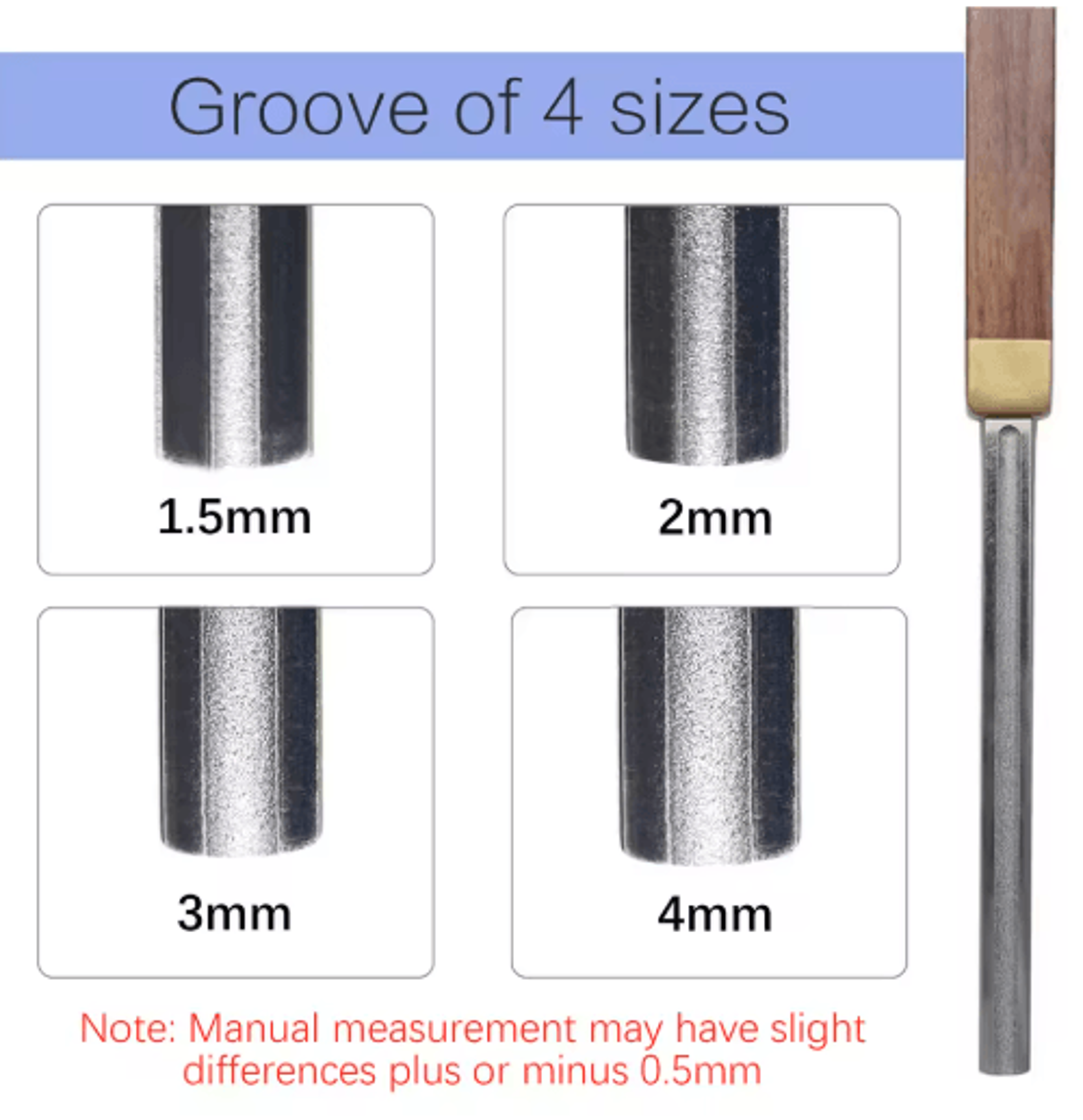 Diamond Guitar Fret Dressing File  4Edge Crowning Tool With 2 Fretboard Guards 5