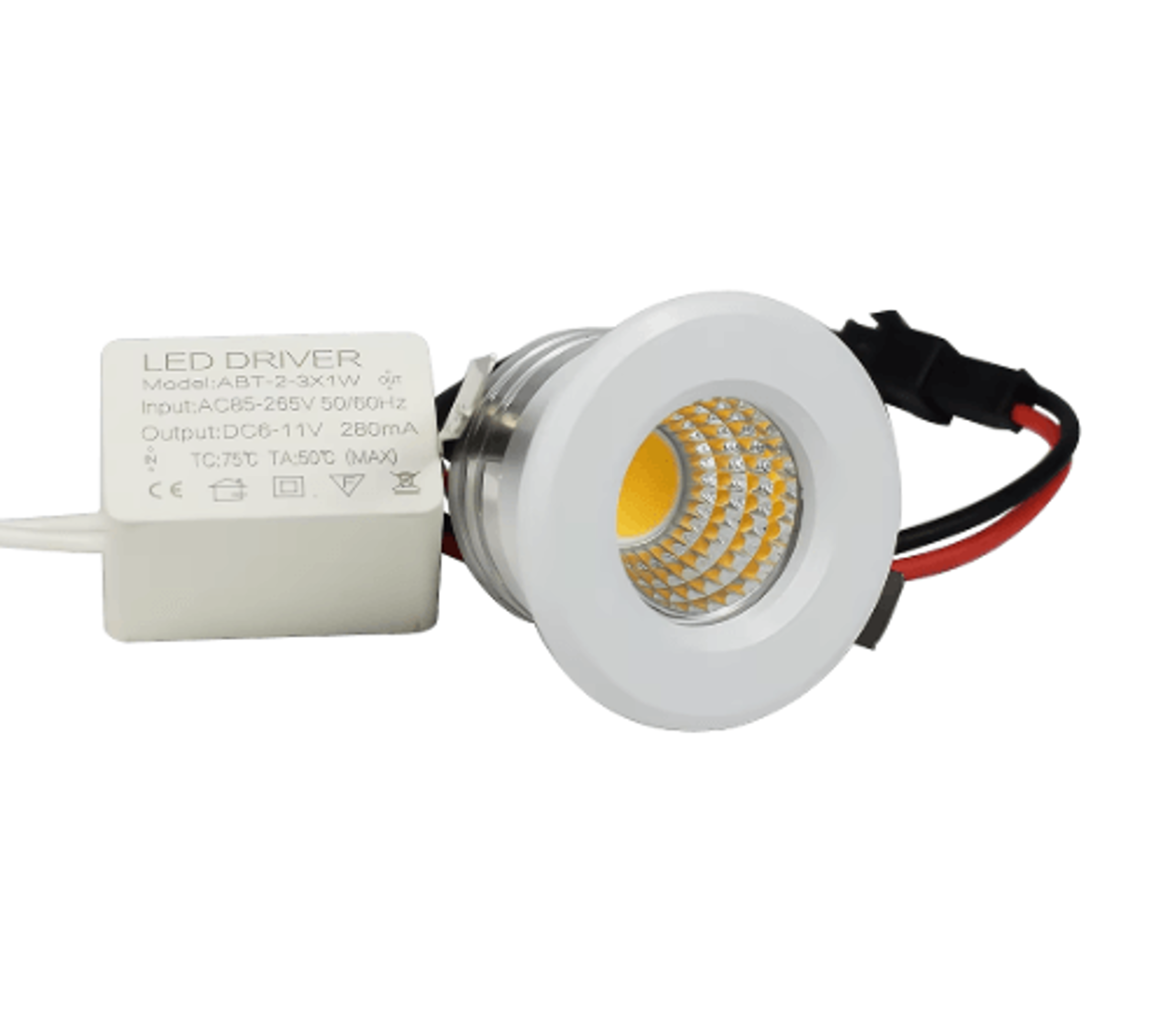 3w mini cob led downlight – dimmable recessed cabinet spotlight
