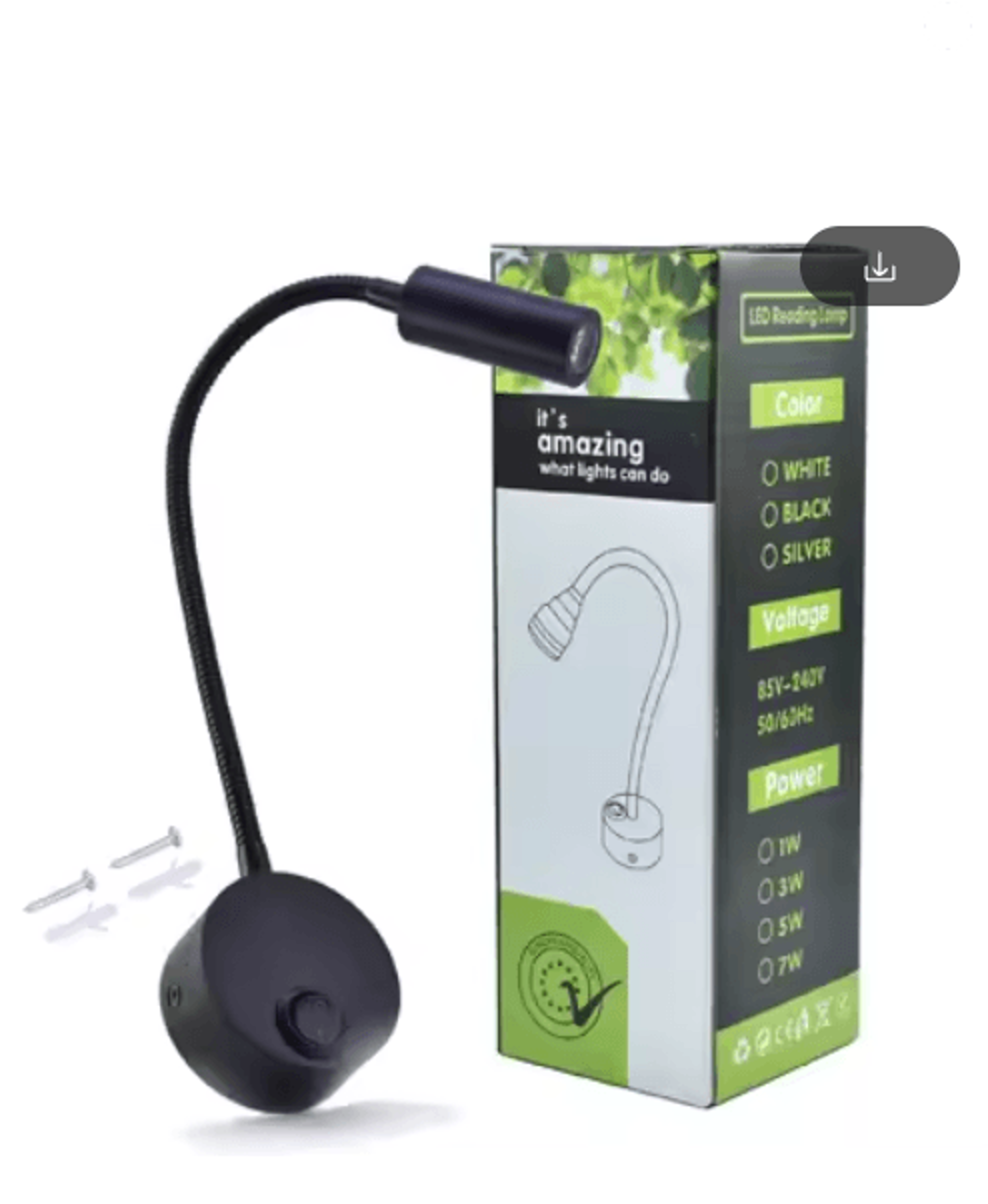 3W LED Wall Reading Lamp  Modern Bedside Light With EU Or US Plug 8