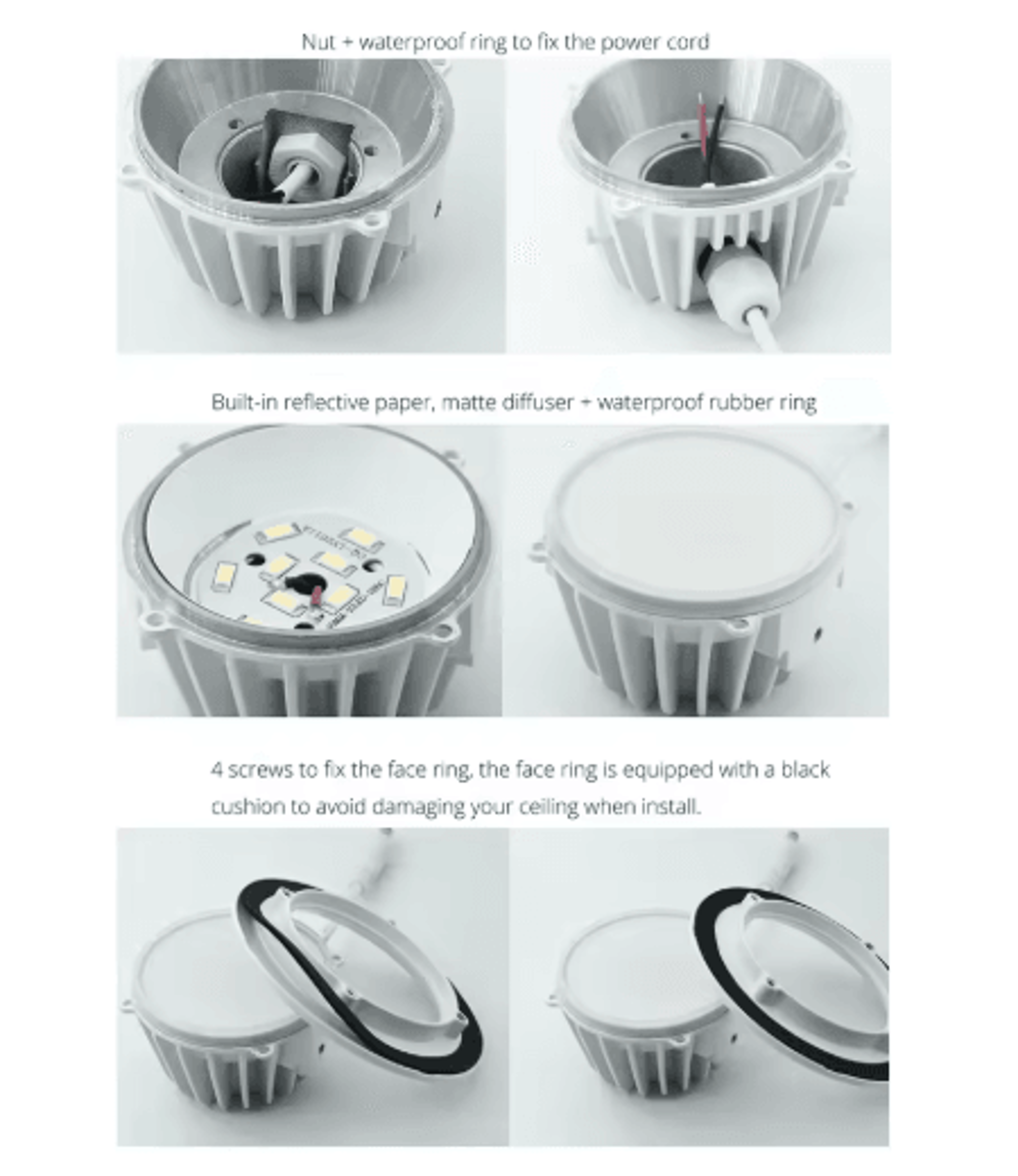 IP65 Waterproof LED Downlight 5W To 15W Recessed Ceiling Spotlight 1