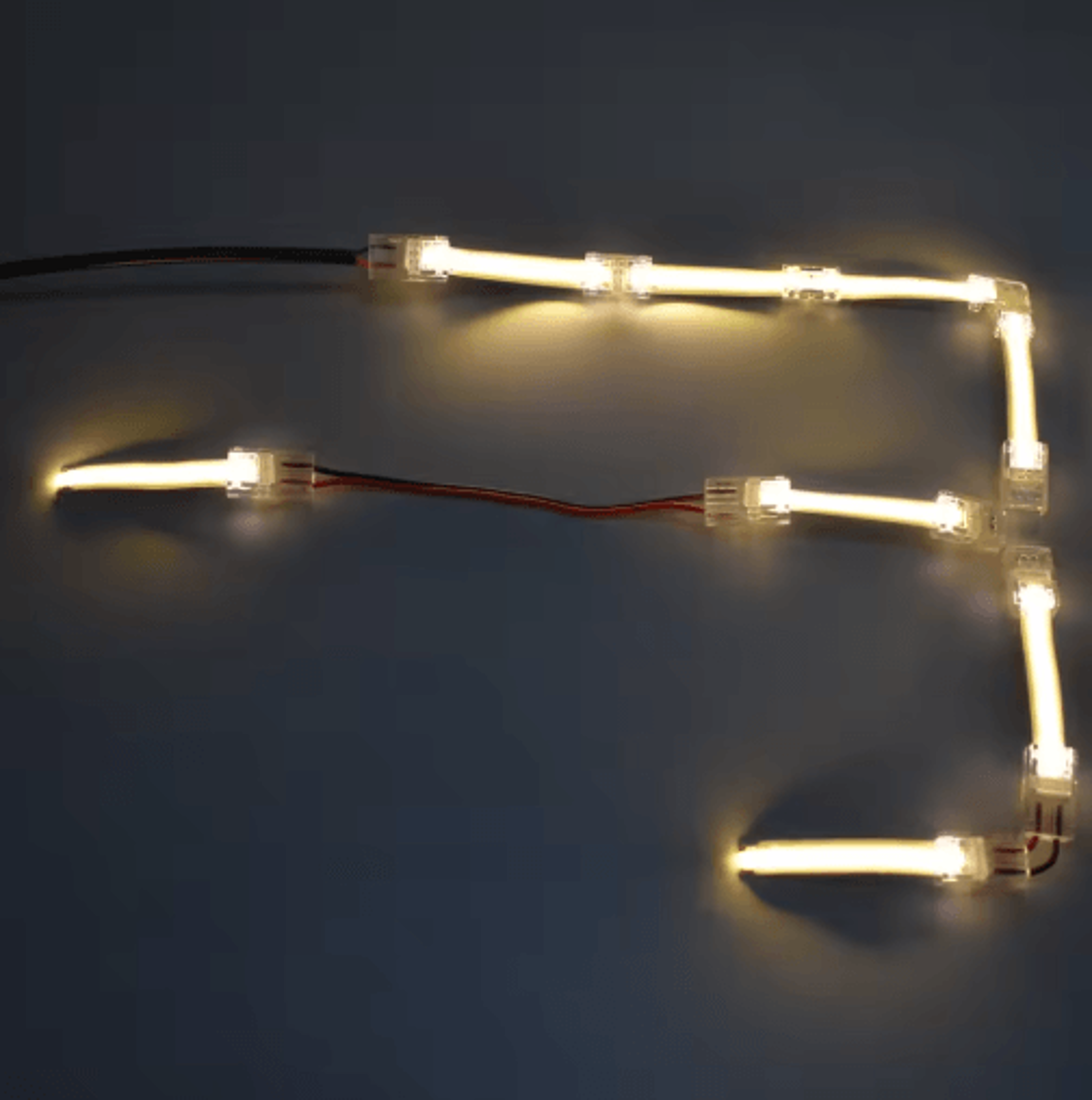 8mm COB LED Strip Connectors  90 Corner TType And Extension Cable Accessories 16