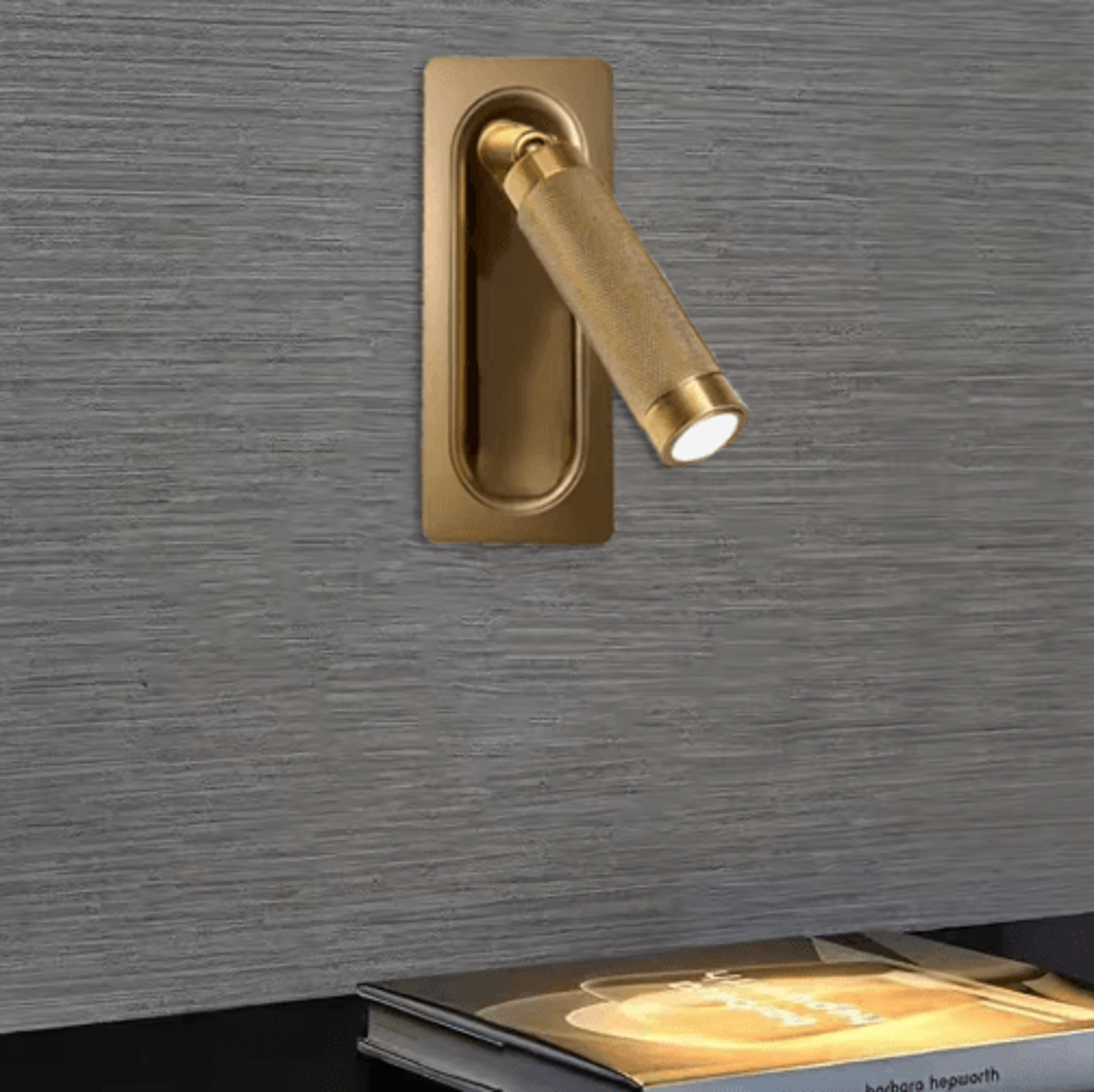 Modern Gold Bedside Wall Lamp  Rotatable Reading Light With Switch 10