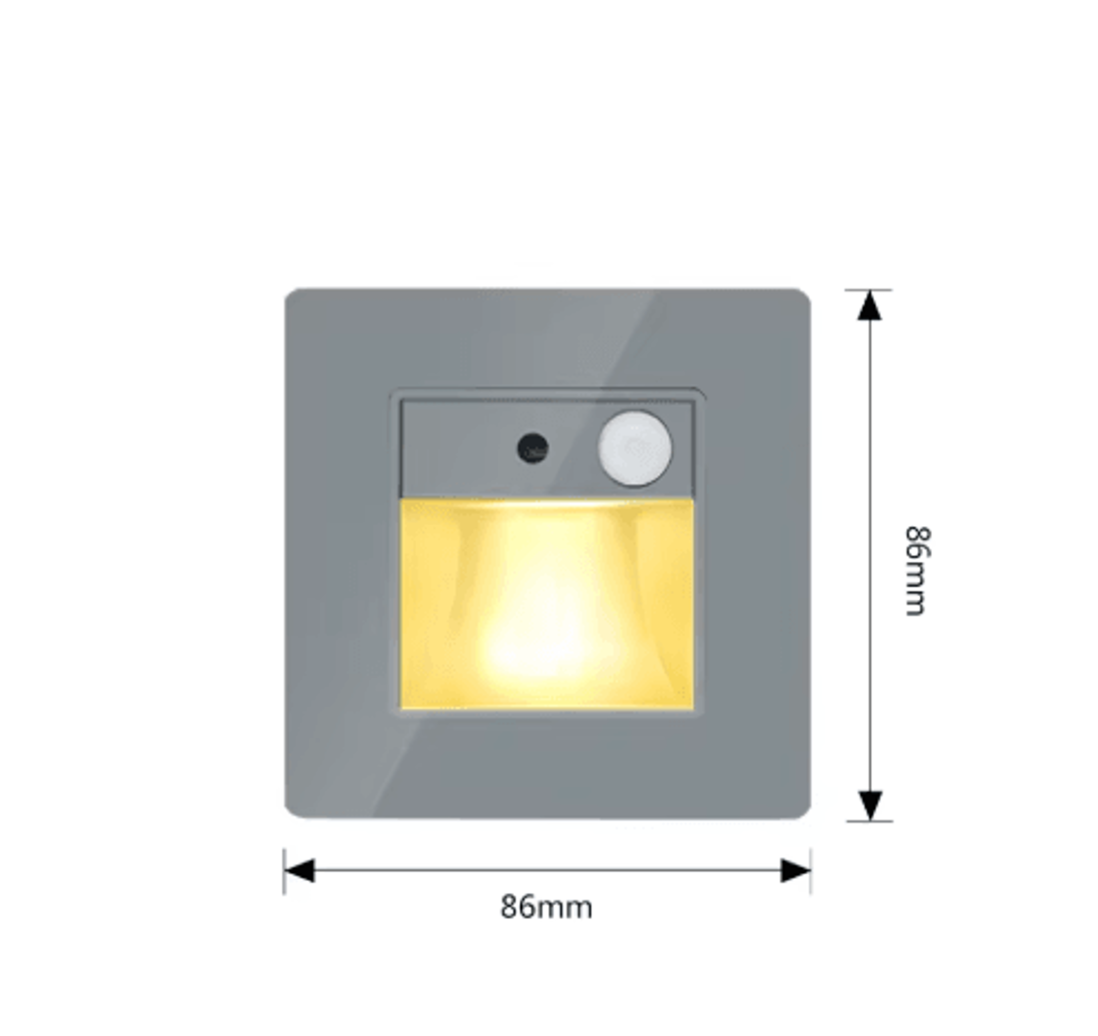 LED Motion Sensor Night Light  2W3W Recessed Stair Step Wall Lamp 8