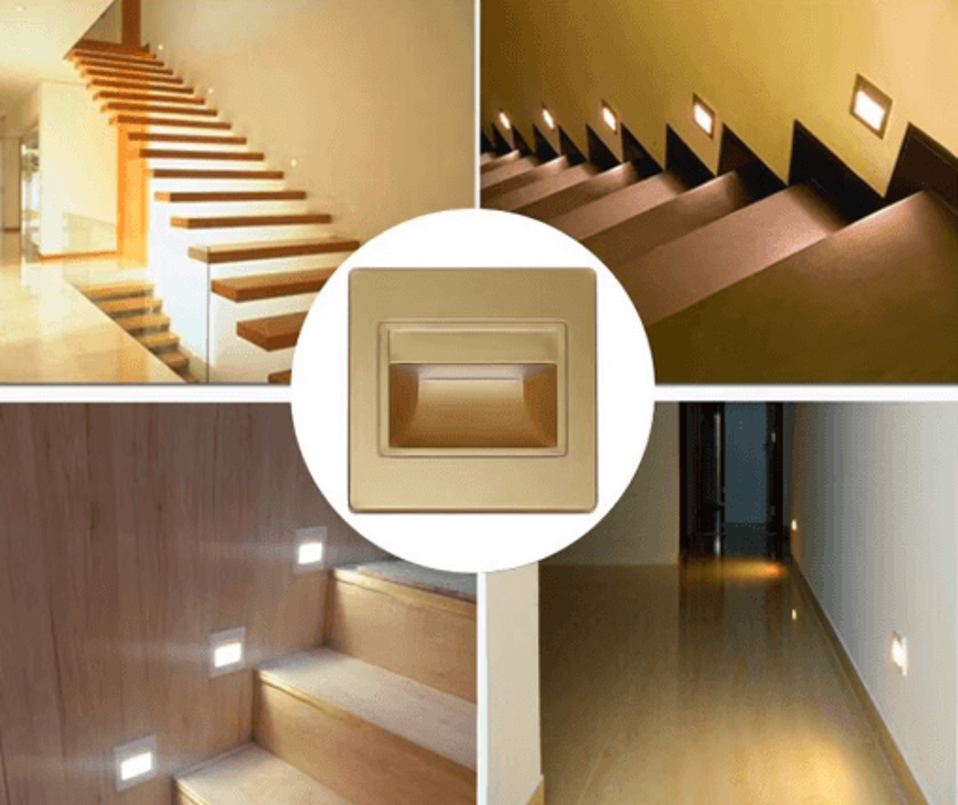 recessed led stair step light – modern wall night lamp for 86 box