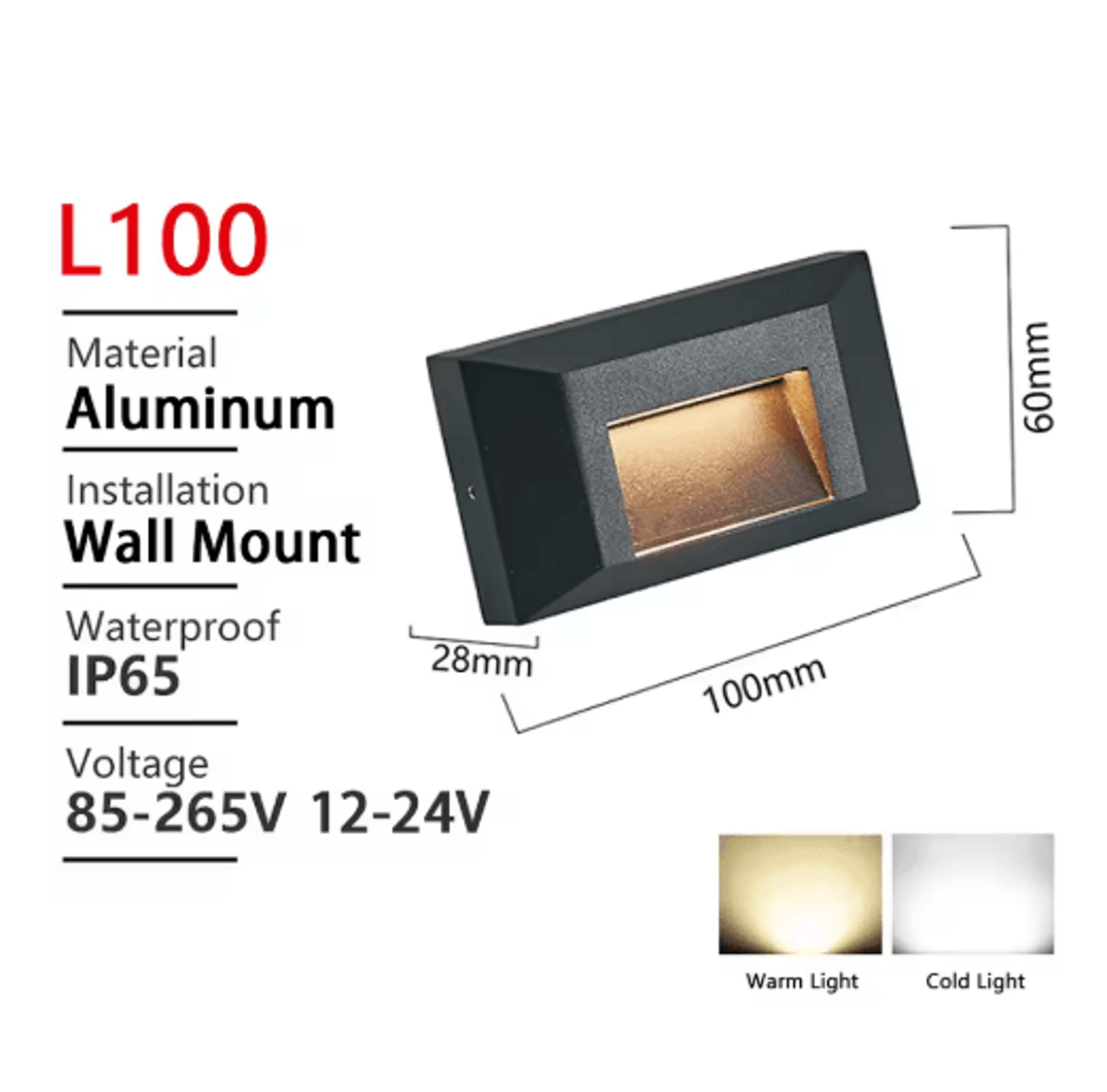 IP65 Waterproof Outdoor Wall Light  LED Stair Step Lamp For Porch And Balcony 5