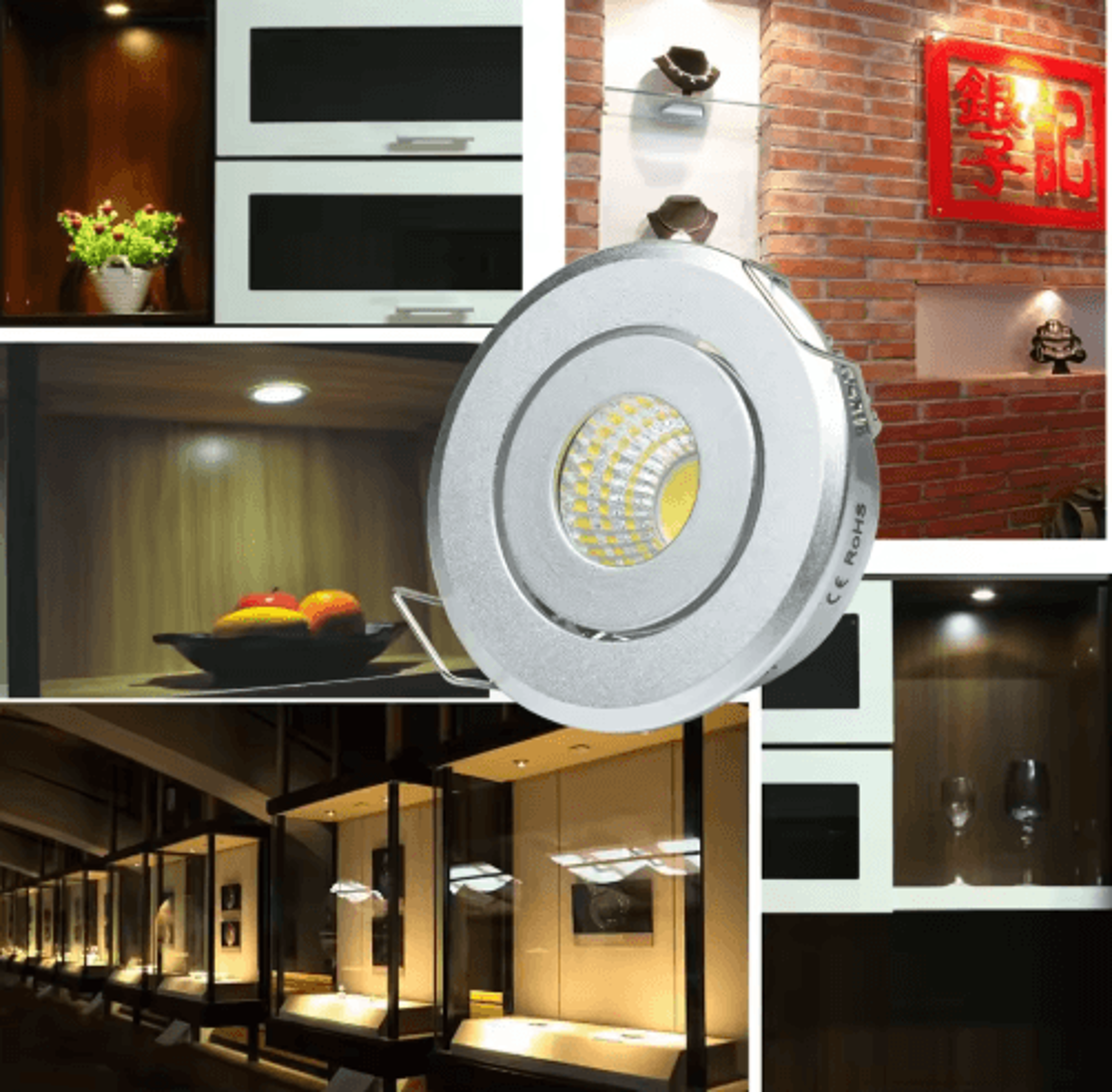 10PCS Mini LED Recessed Downlights  1W3W Aluminum Ceiling Spotlights 10