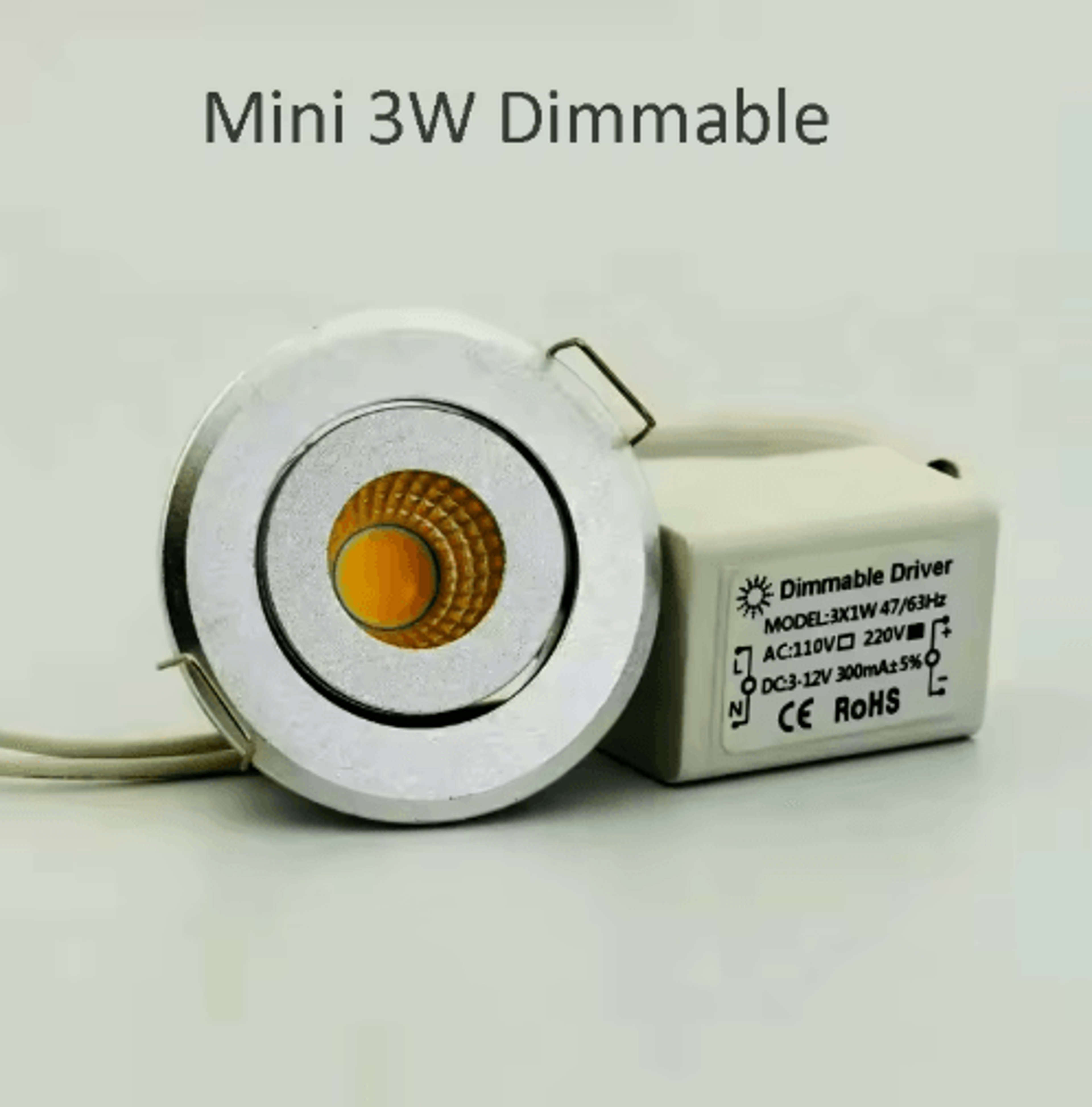 10PCS Mini LED Recessed Downlights  1W3W Aluminum Ceiling Spotlights 1