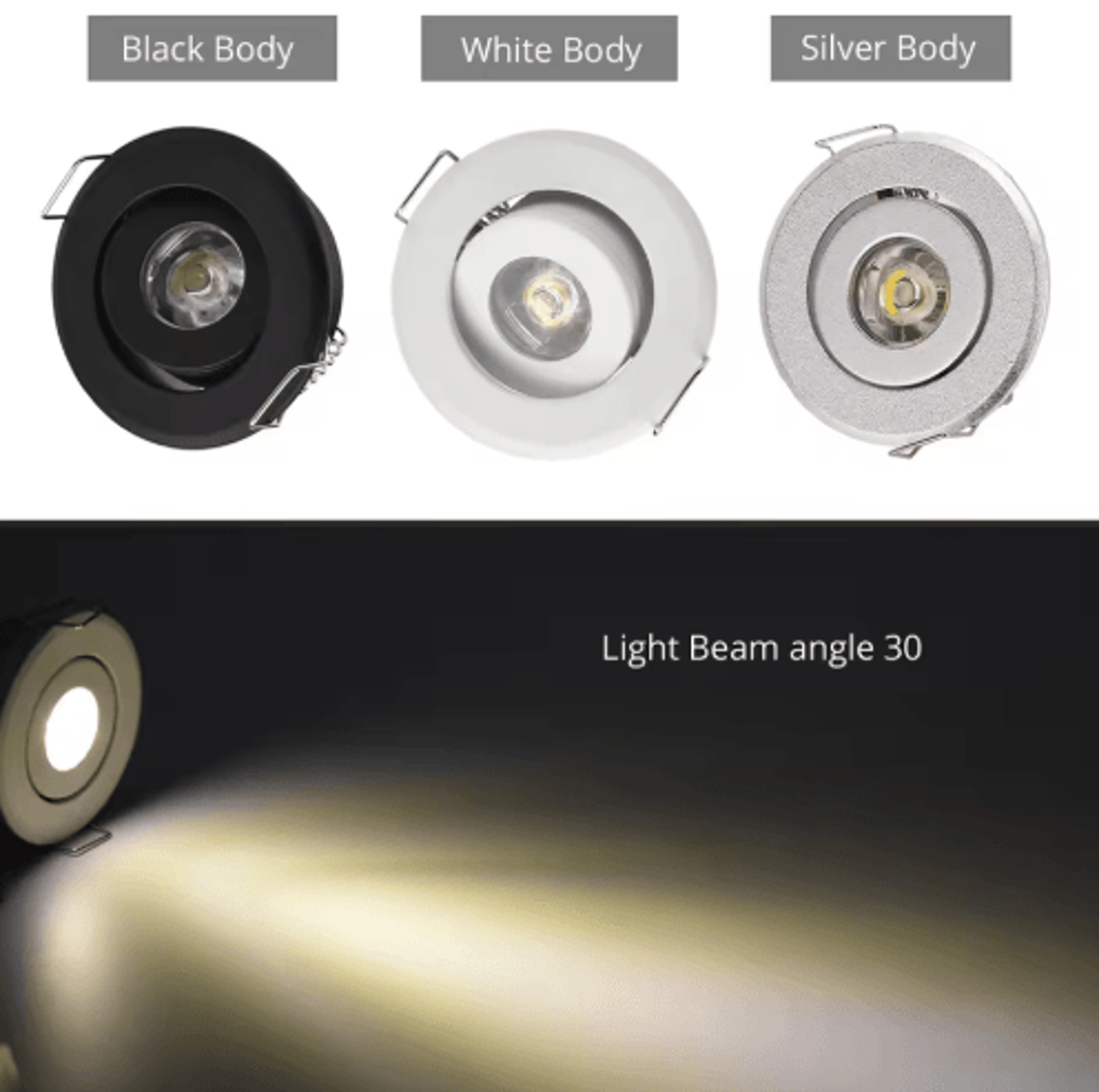 10PCS Mini LED Recessed Downlights  1W3W Aluminum Ceiling Spotlights 14