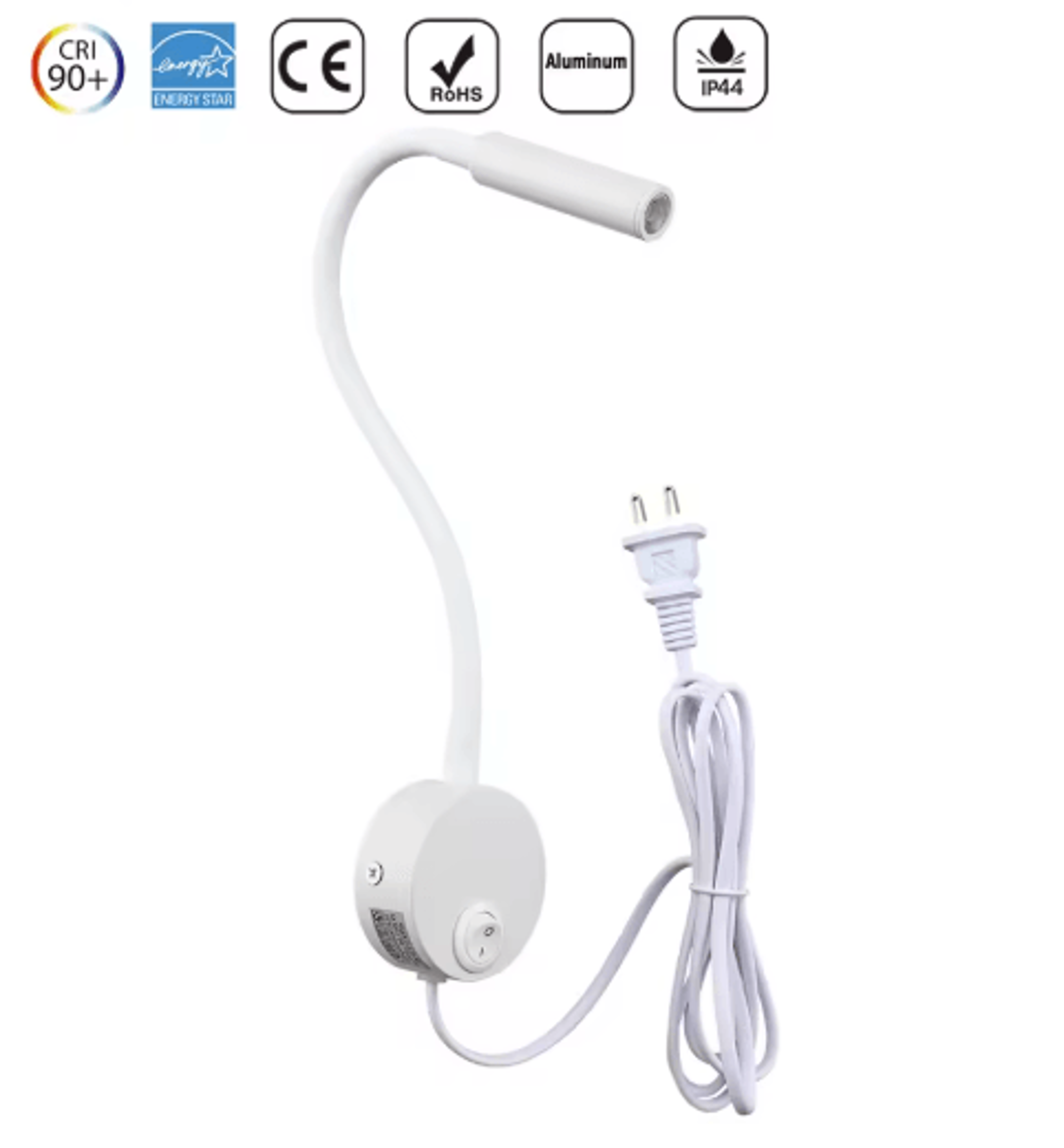 Nordic LED Wall Spotlight  Modern PlugIn Reading Lamp For Bedroom 7