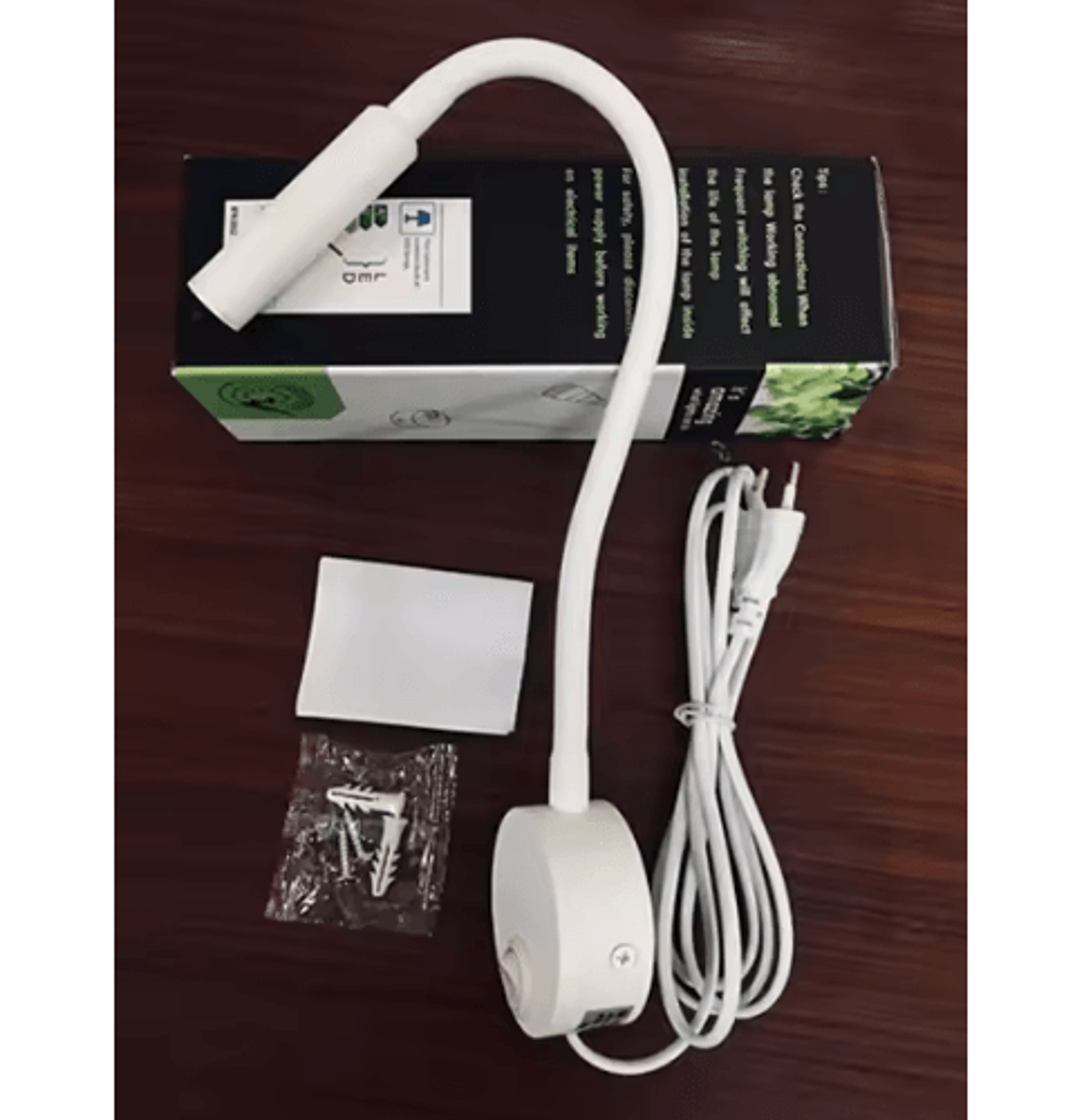 2PCS 3W LED Wall Reading Lamps  Modern Bedside Spotlights With EUUS Plug 5