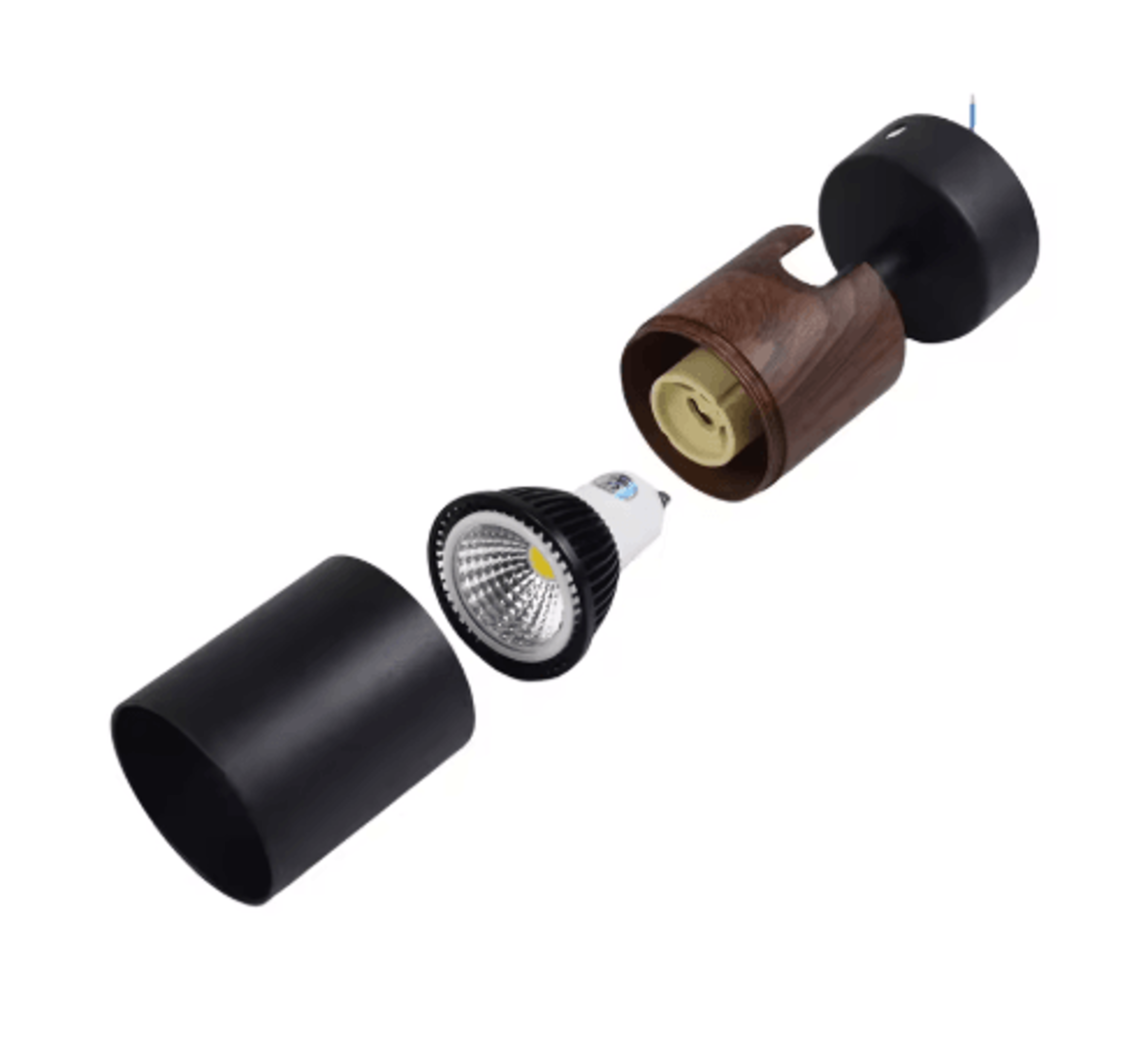 nordic wood grain gu10 ceiling spotlight – surface mounted led light fixture