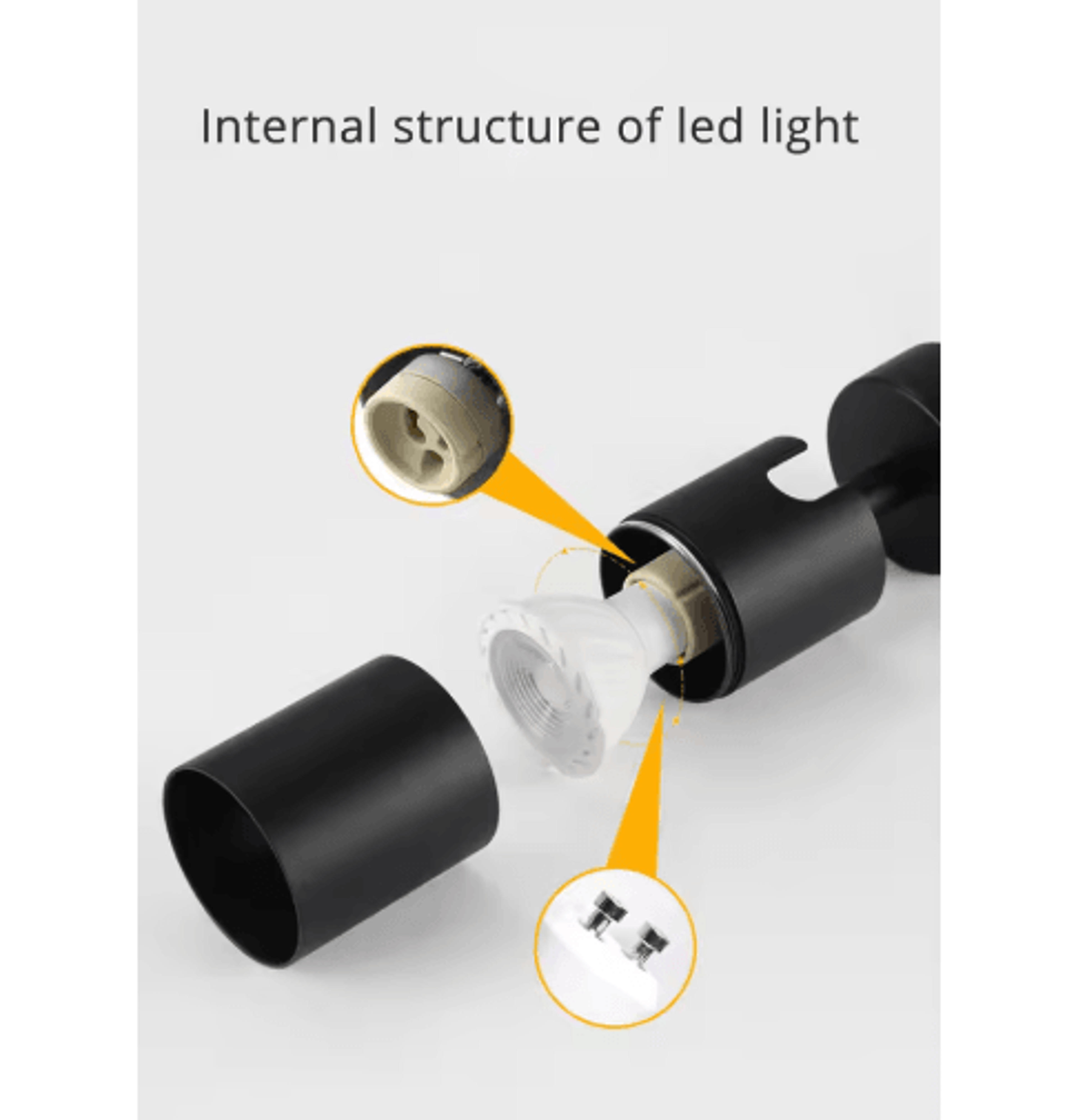 5W GU10 LED Track Spotlight  Adjustable Ceiling Rail Light Fixture 10