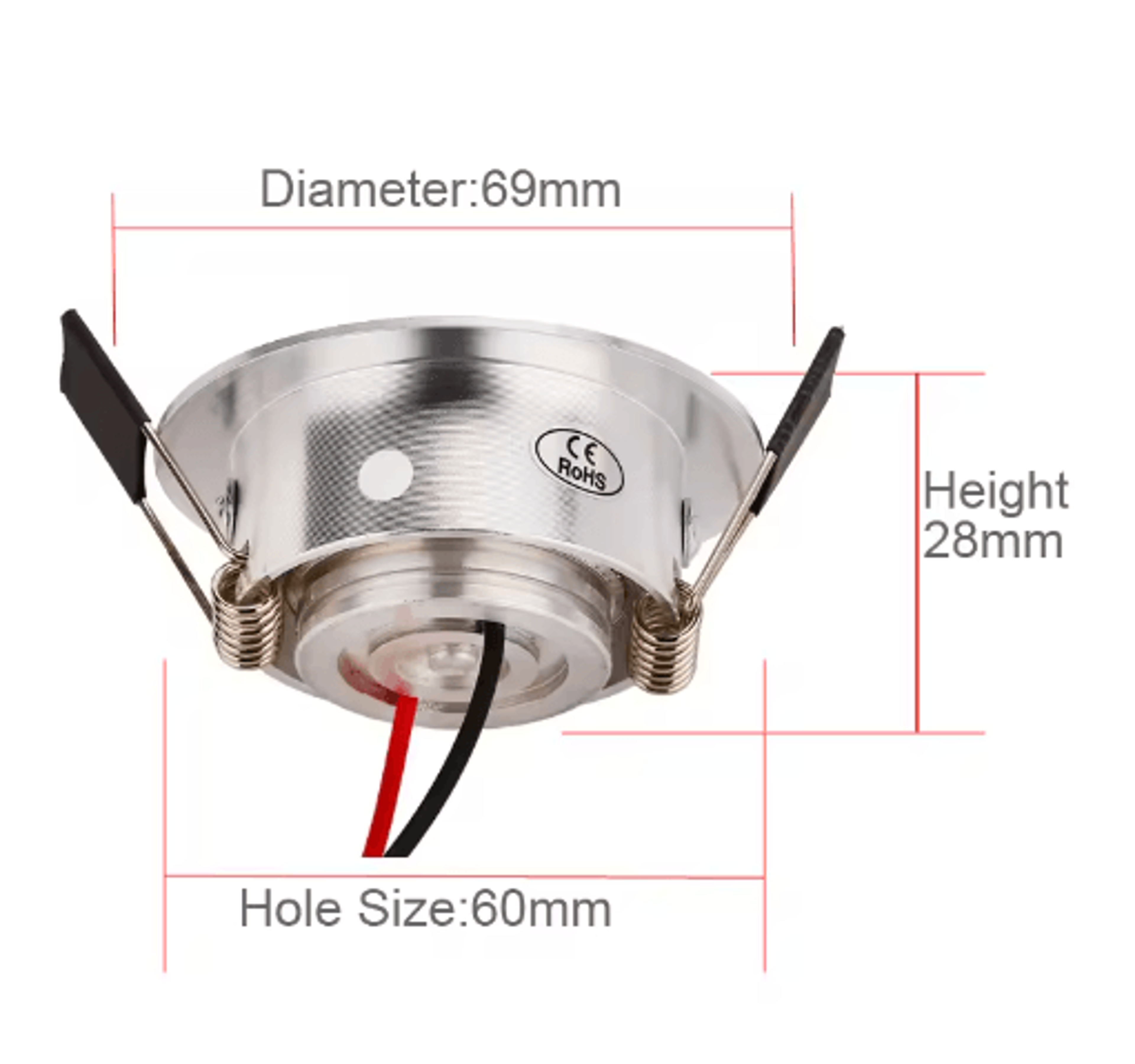 4PCS Mini LED Recessed Downlights  1W3W Ceiling Spotlights With Driver 2