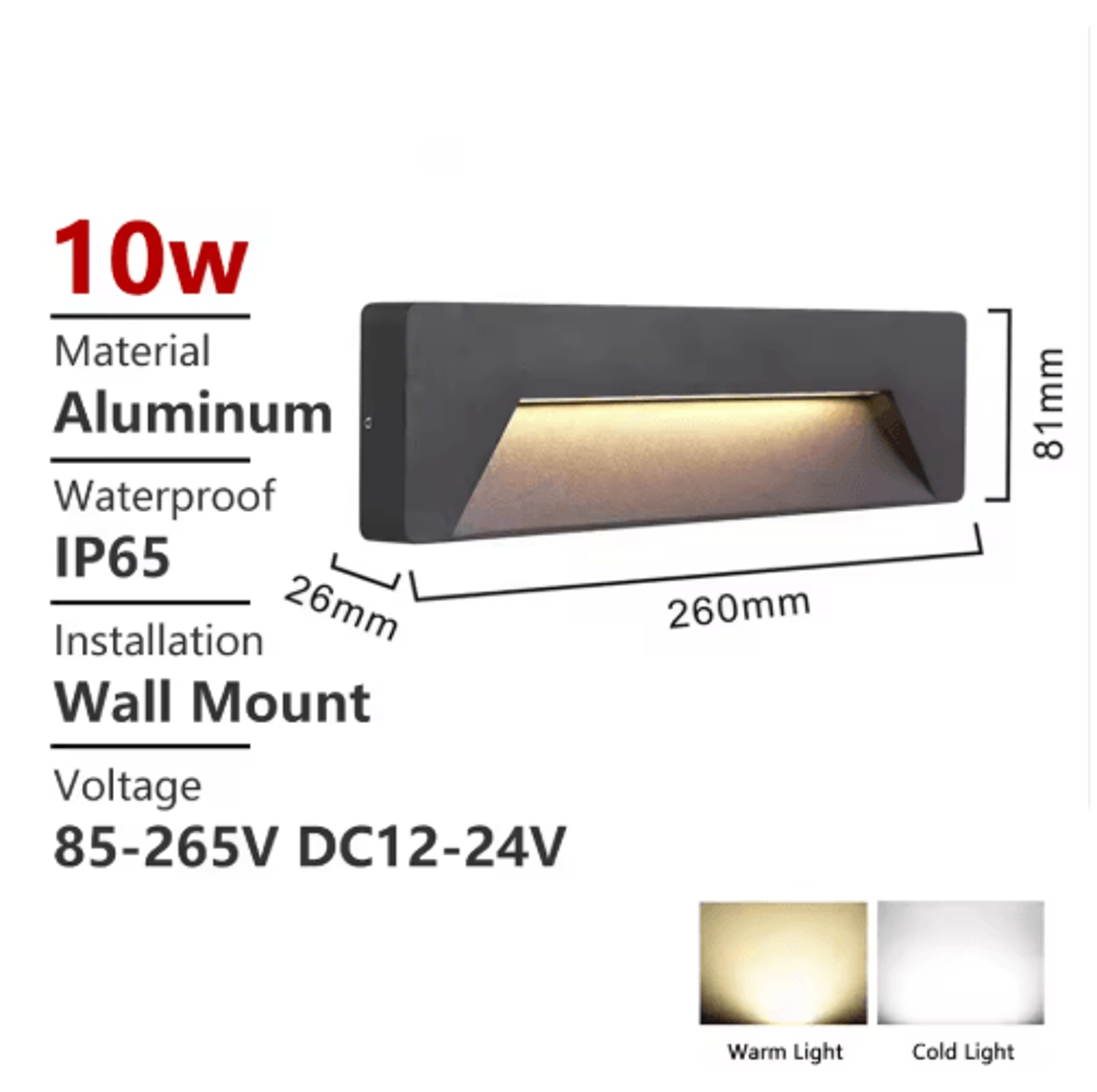 Waterproof Outdoor LED Stair Light  Surface Mounted Wall Lamp For Porch And Terrace 7