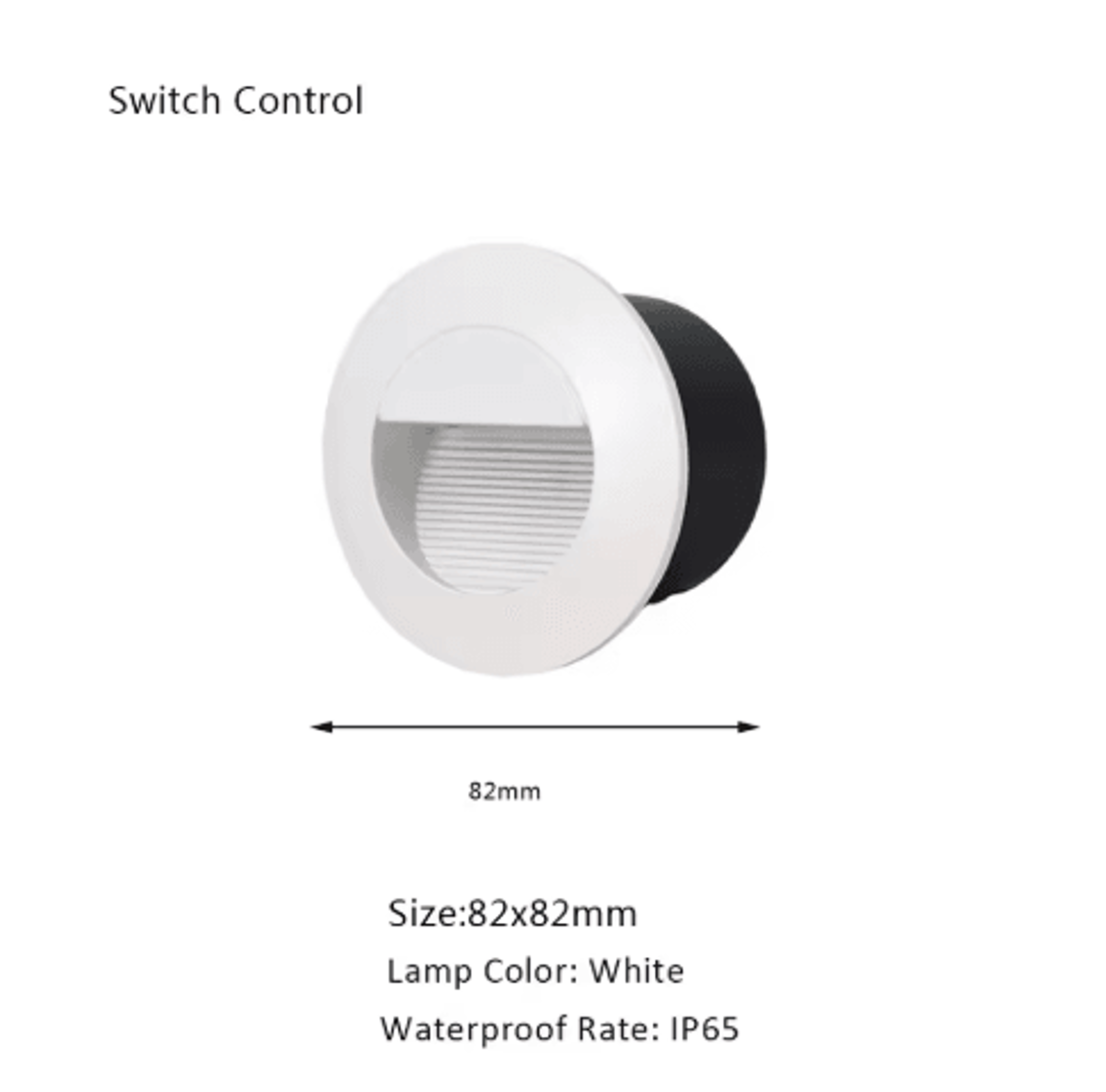 LED Motion Sensor Stair Light  Recessed White Wall Lamp In Round Or Square Design 3