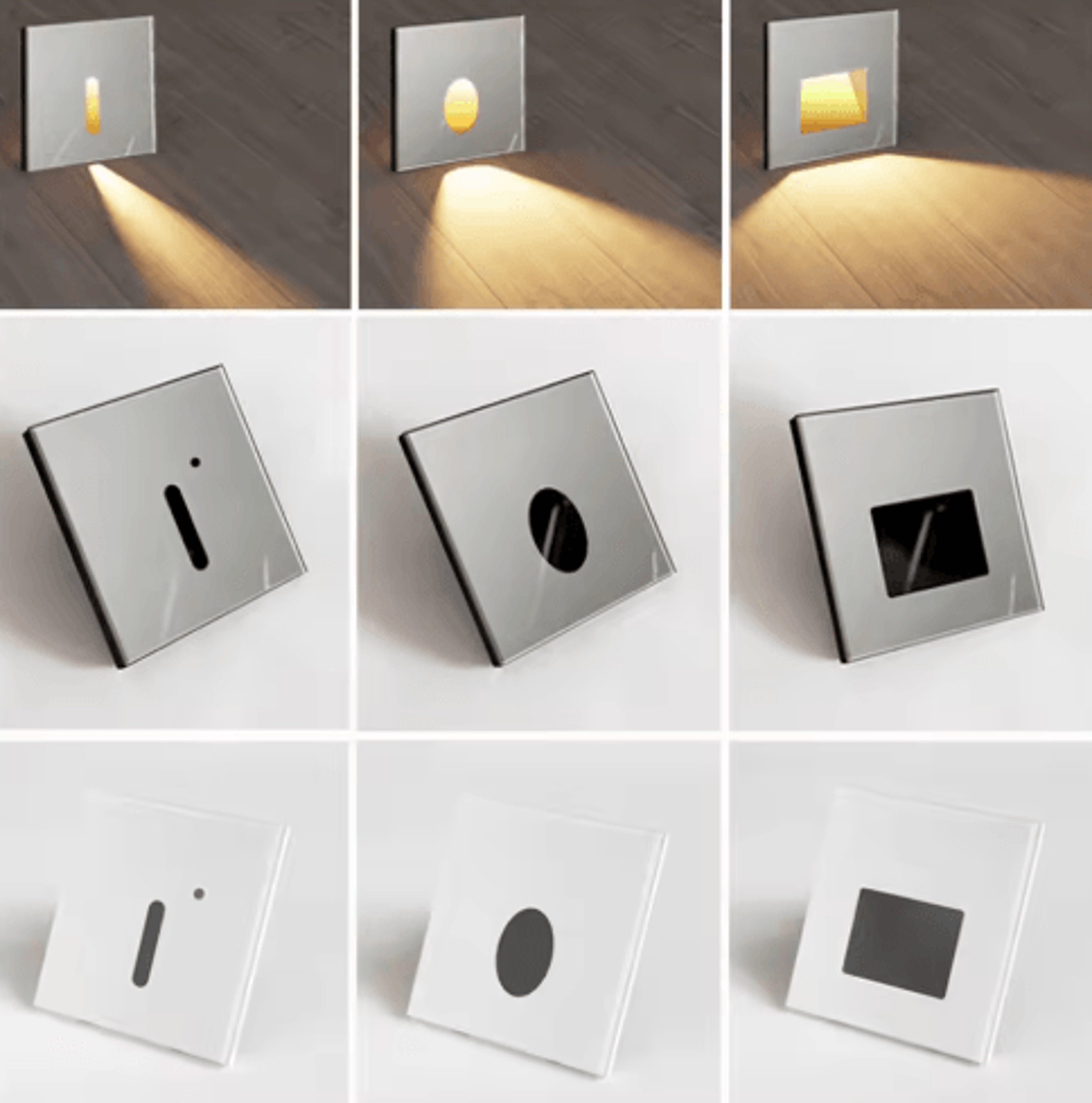 LED Radar Motion Sensor Stair Light  Recessed White Wall Night Lamp 15