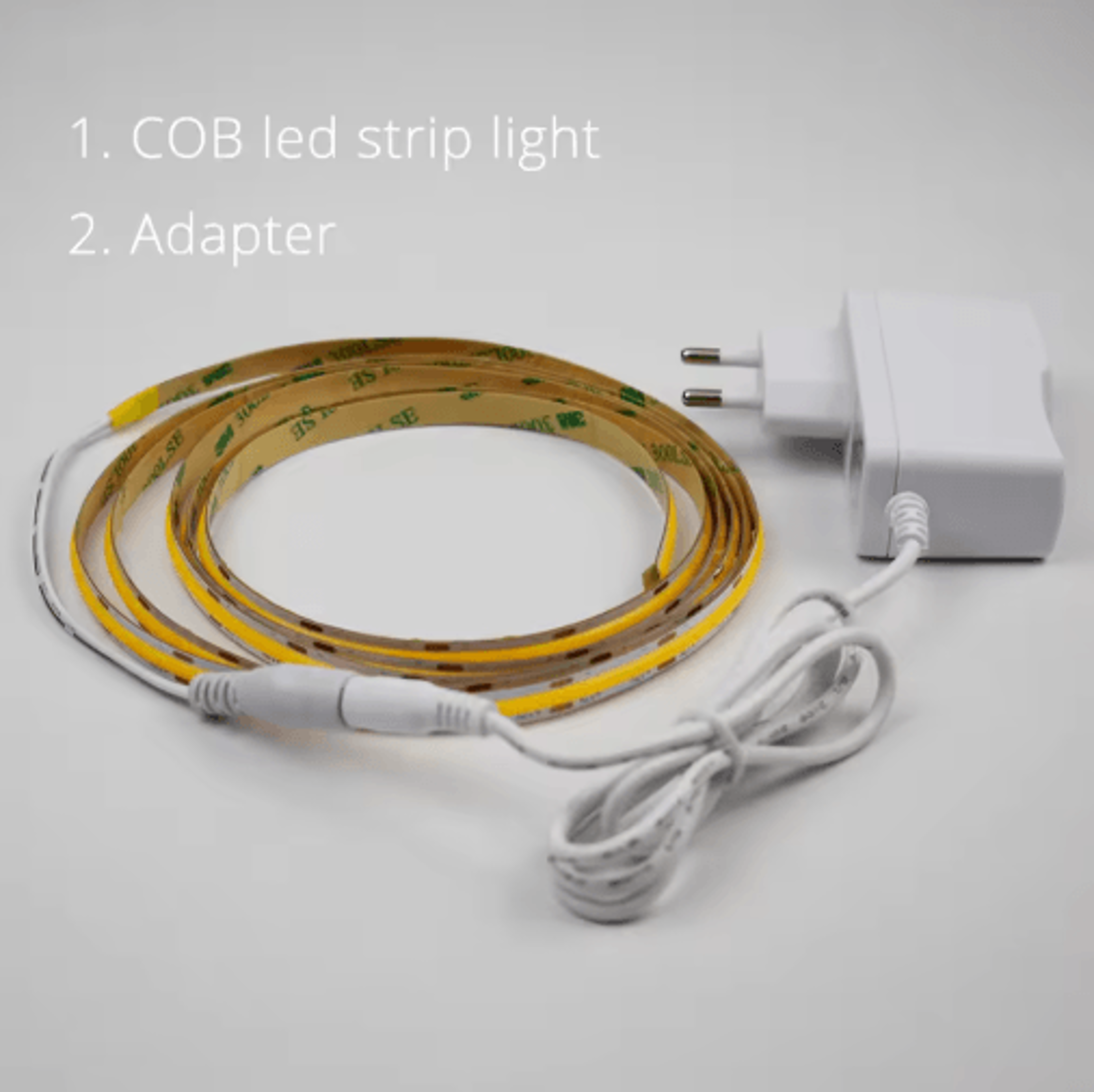 12V Dimmable COB LED Strip Light  8mm Flexible Tape With Sensor Control 4