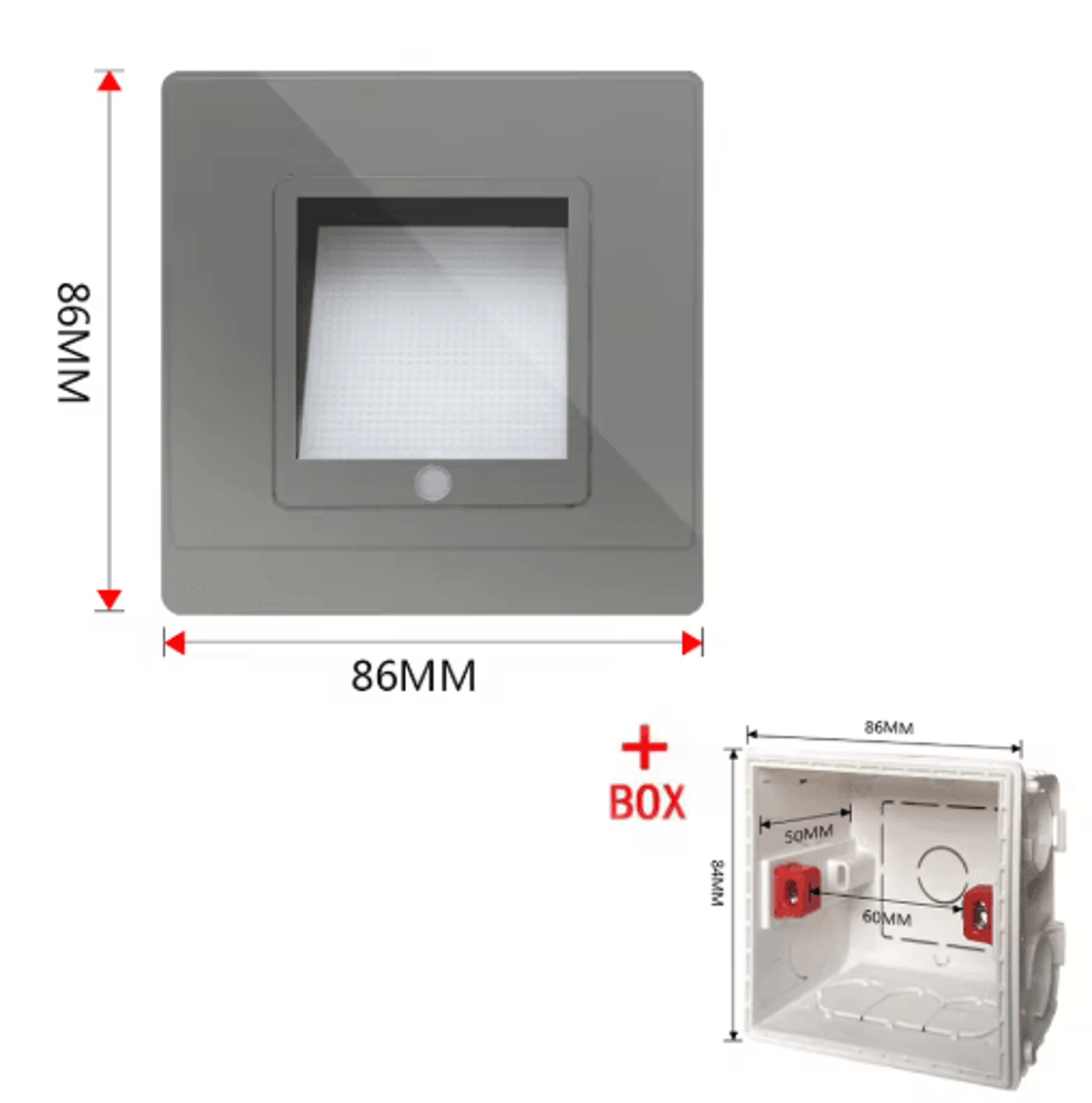 LED Radar Motion Sensor Stair Light  Recessed Wall Night Lamp For Bedroom 3