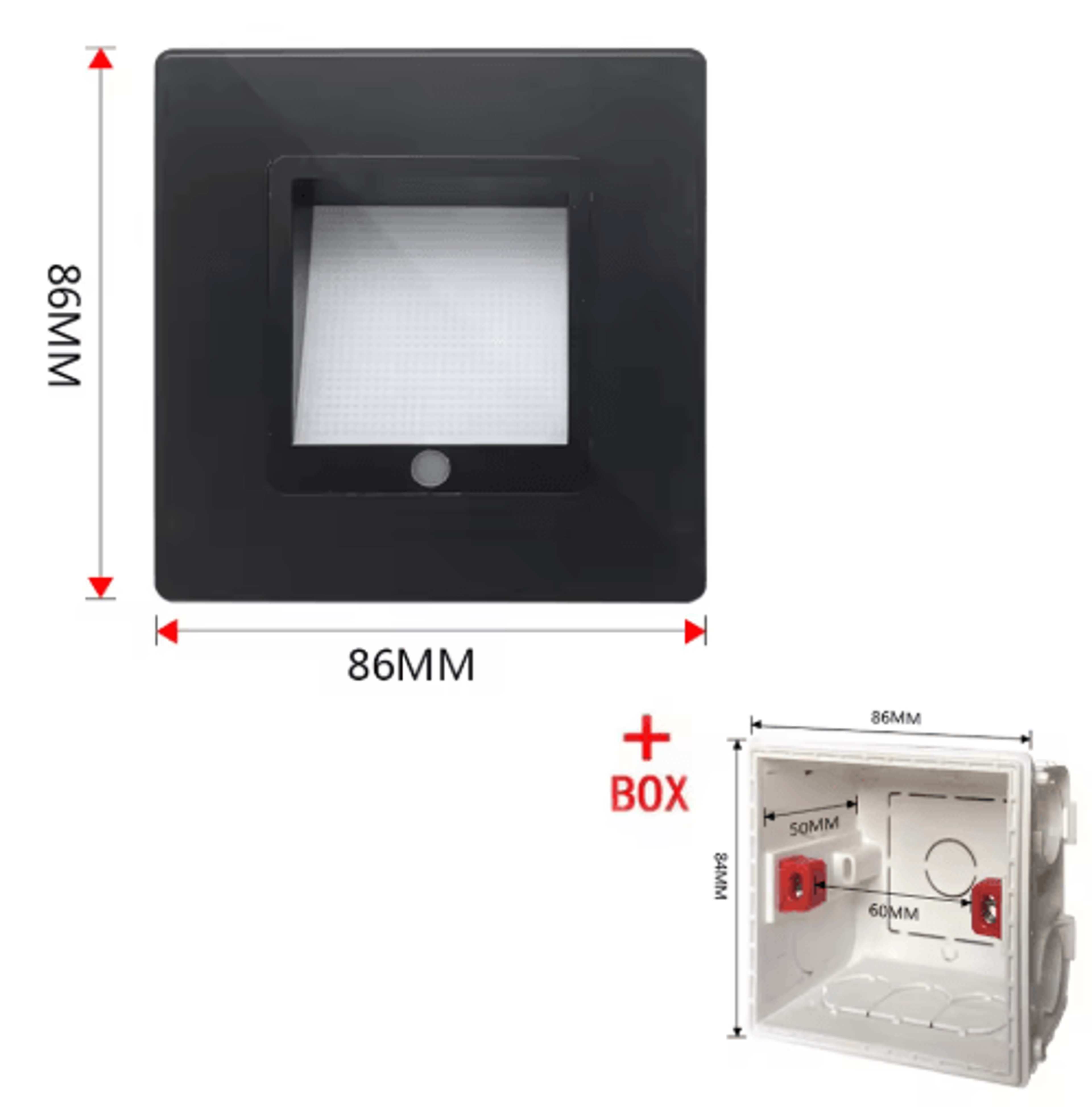 LED Radar Motion Sensor Stair Light  Recessed Wall Night Lamp For Bedroom 5
