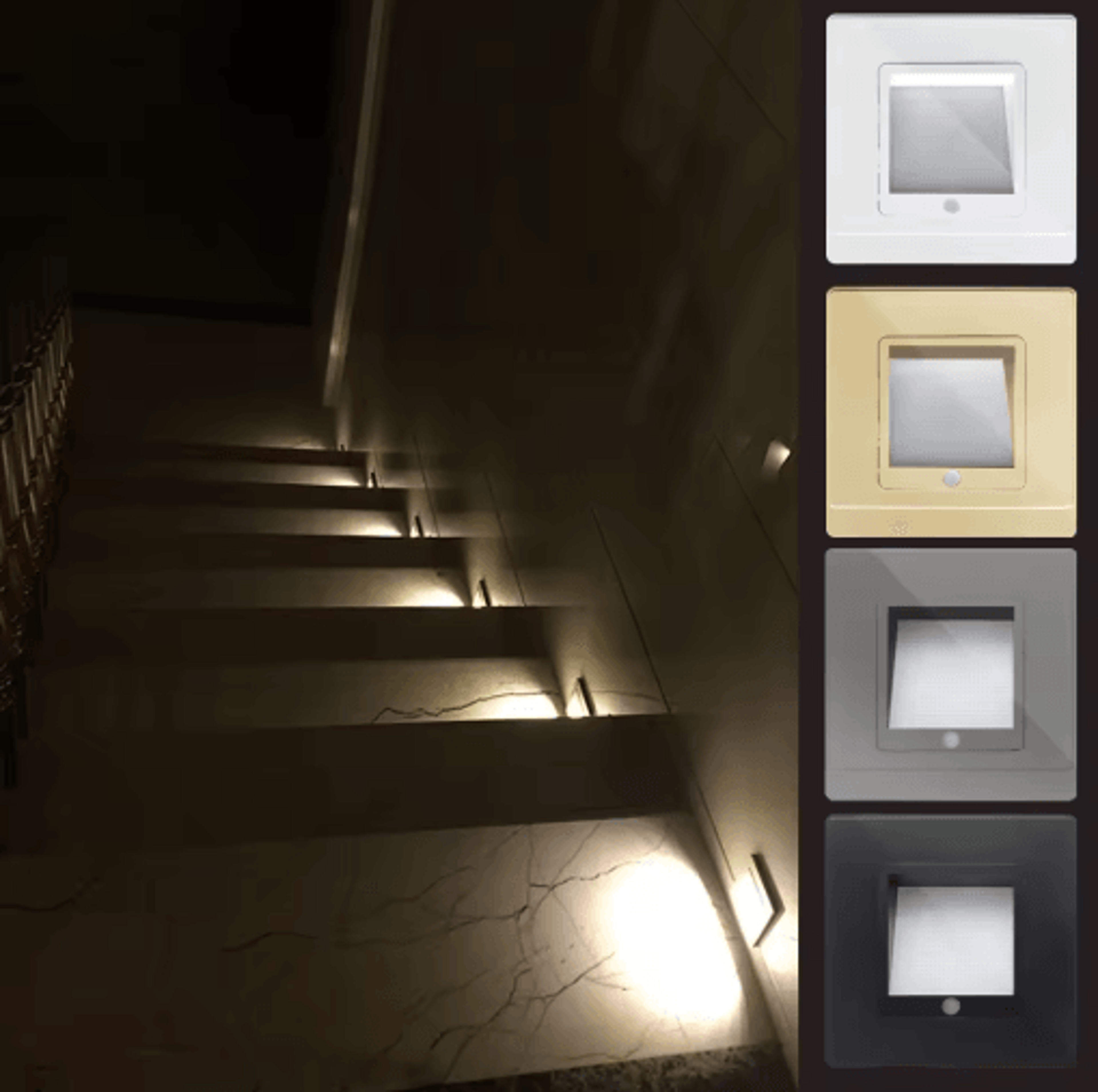 LED Radar Motion Sensor Stair Light  Recessed Wall Night Lamp For Bedroom 11