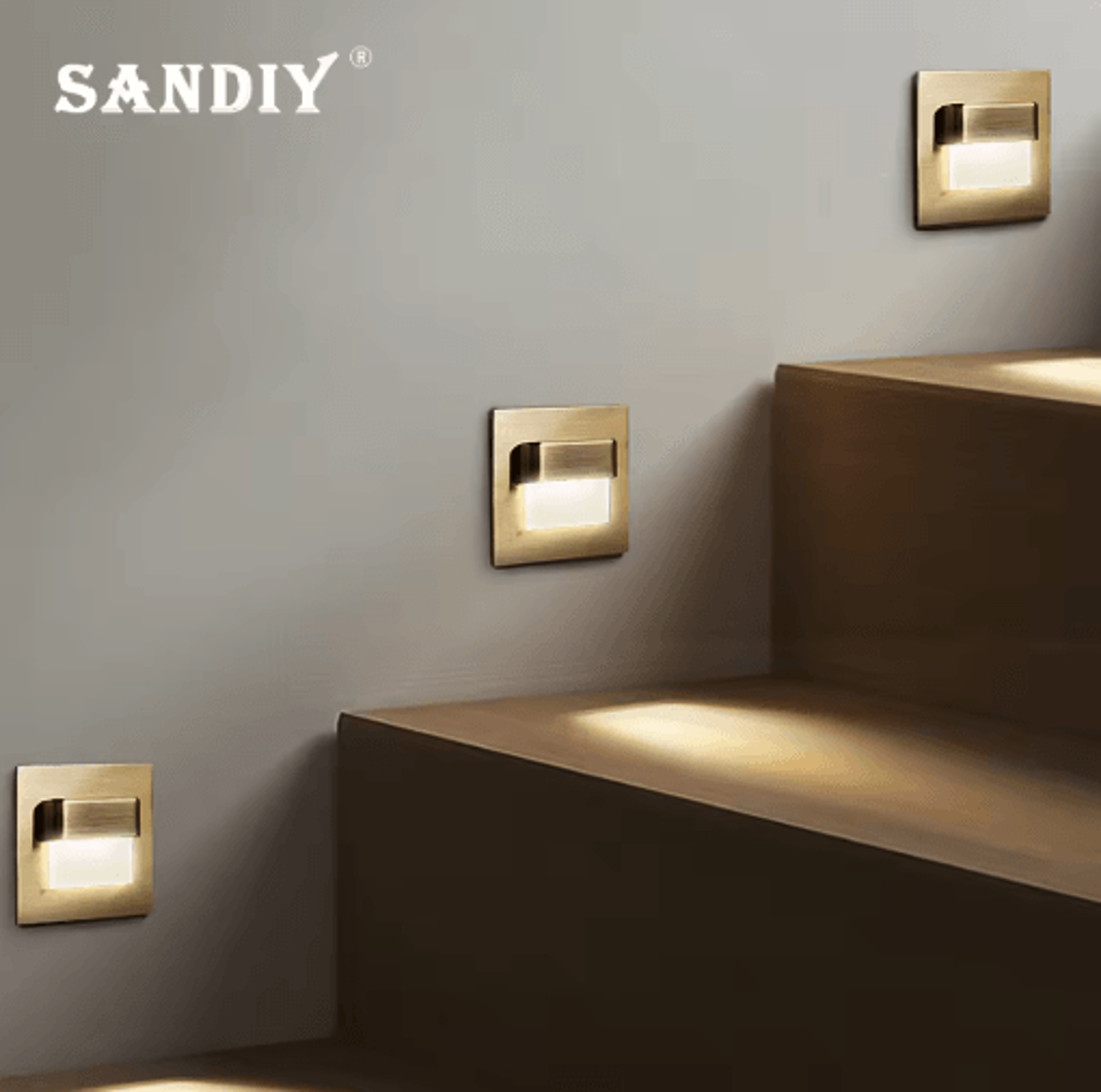recessed led stair light – motion sensor wall lamp with mounting box