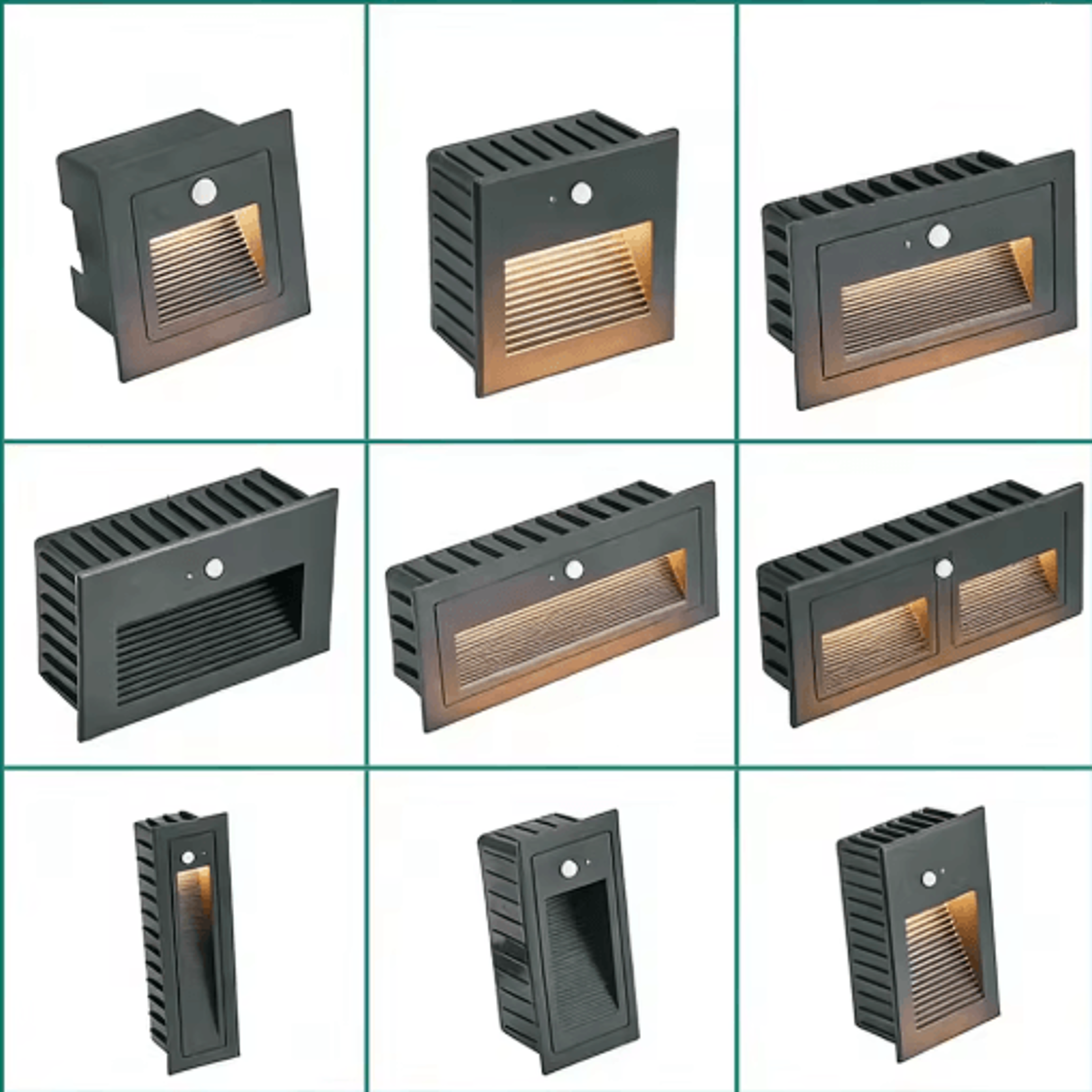 led motion sensor stair light – waterproof recessed outdoor wall lamp