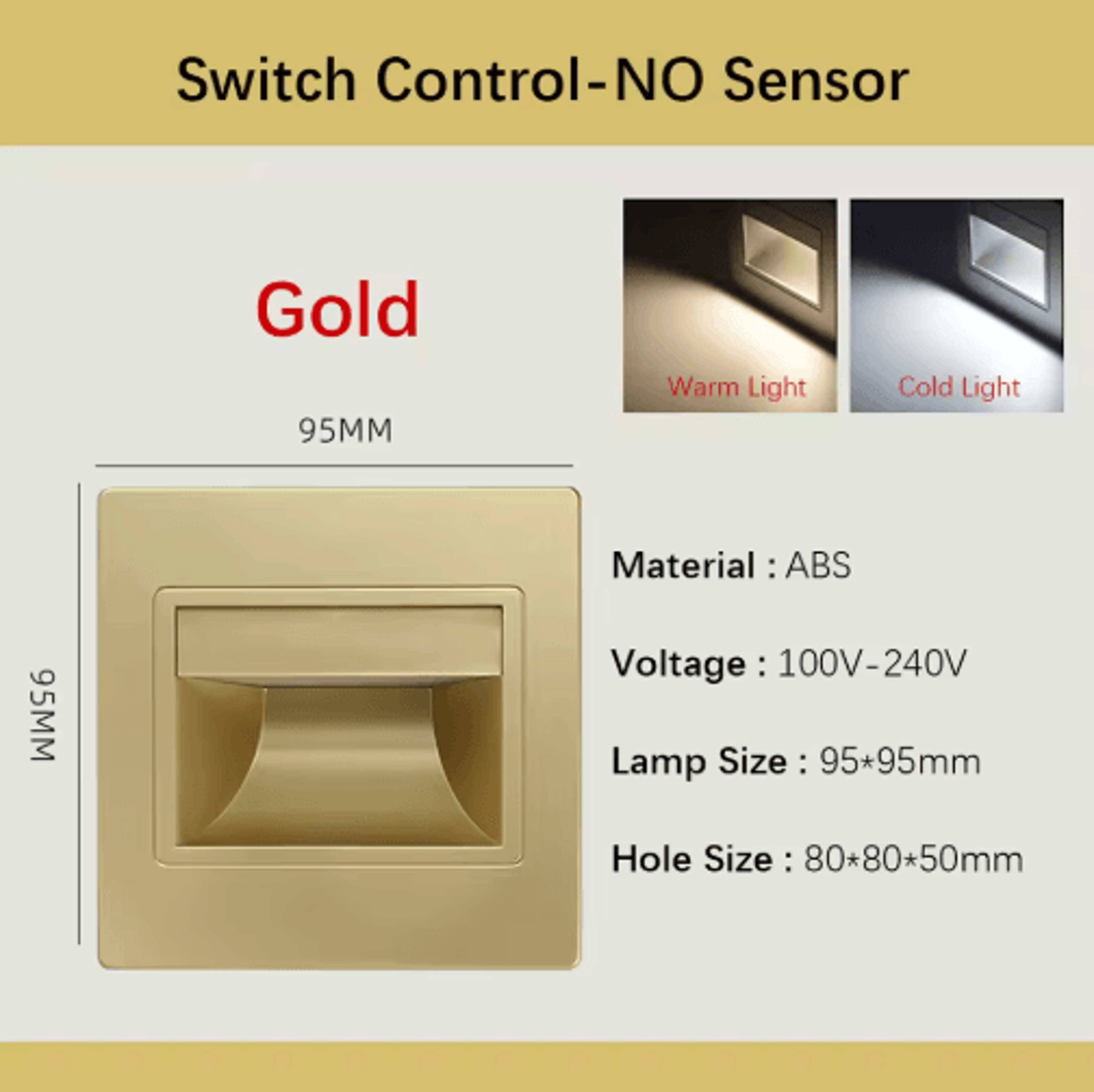 LED Motion Sensor Stair Light  Recessed VoiceActivated Wall Lamp 15