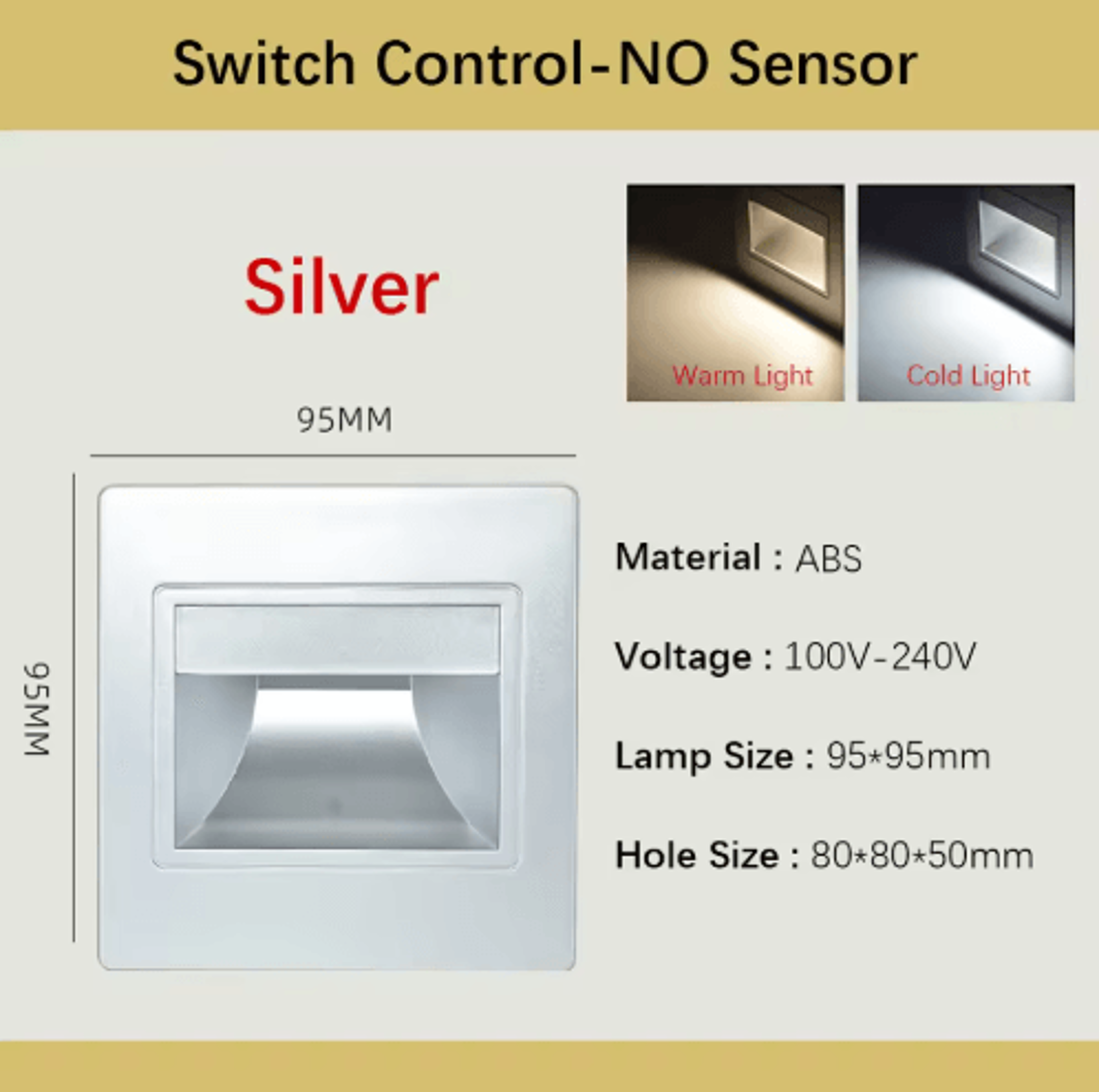 LED Motion Sensor Stair Light  Recessed VoiceActivated Wall Lamp 11