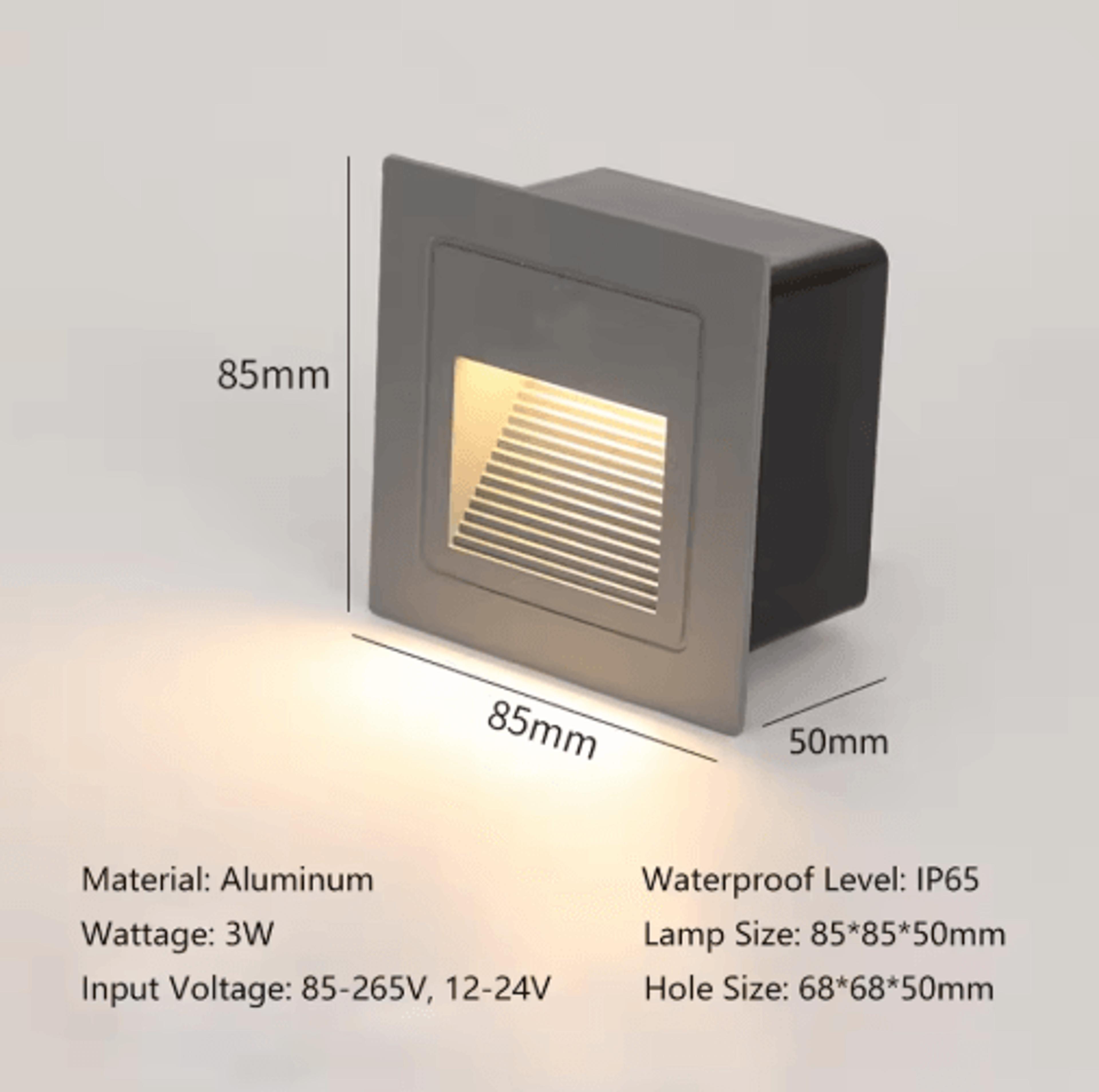 IP65 Waterproof Outdoor Stair Light  12V220V LED Wall Lamp 7
