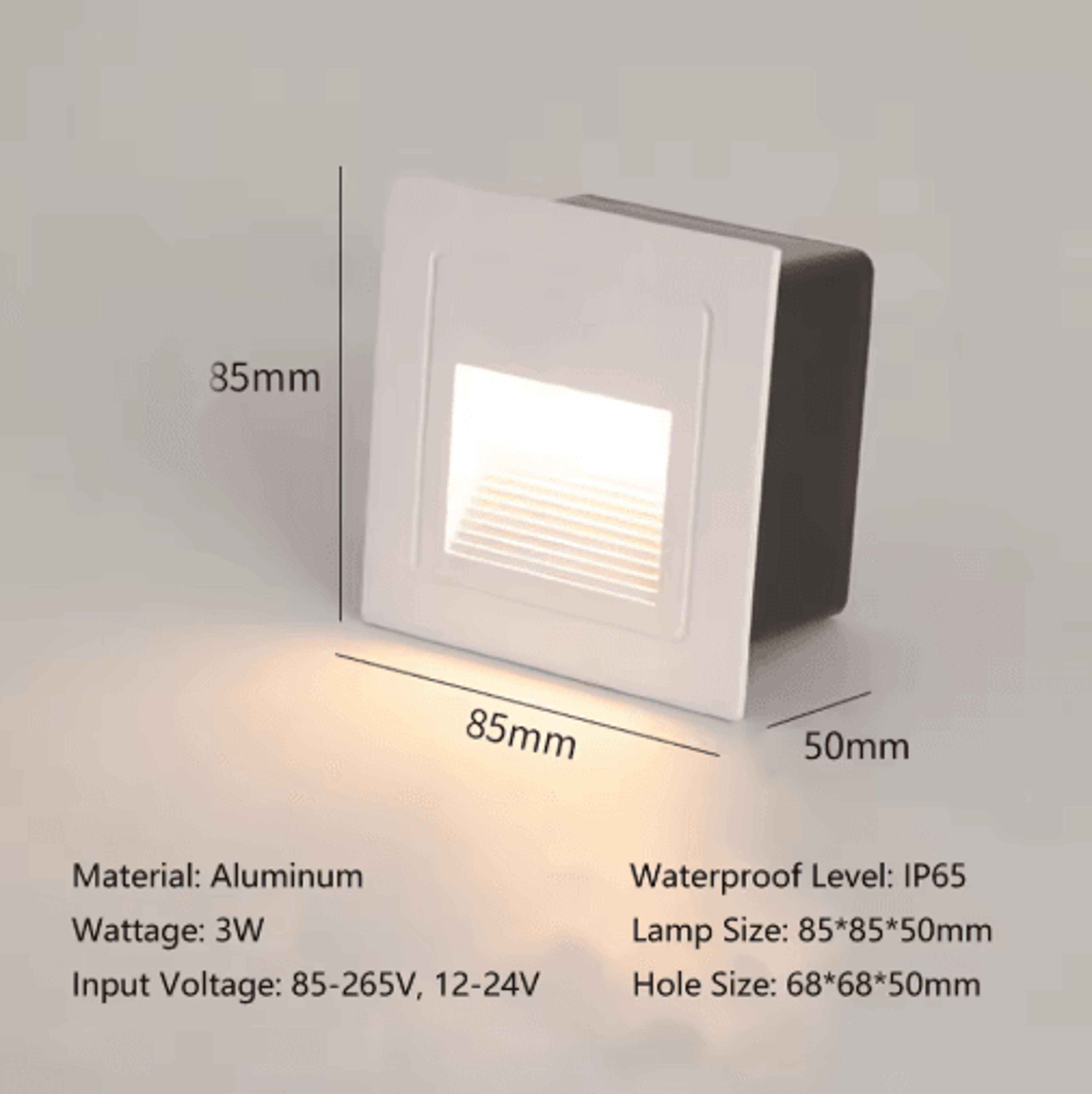 IP65 Waterproof Outdoor Stair Light  12V220V LED Wall Lamp 8