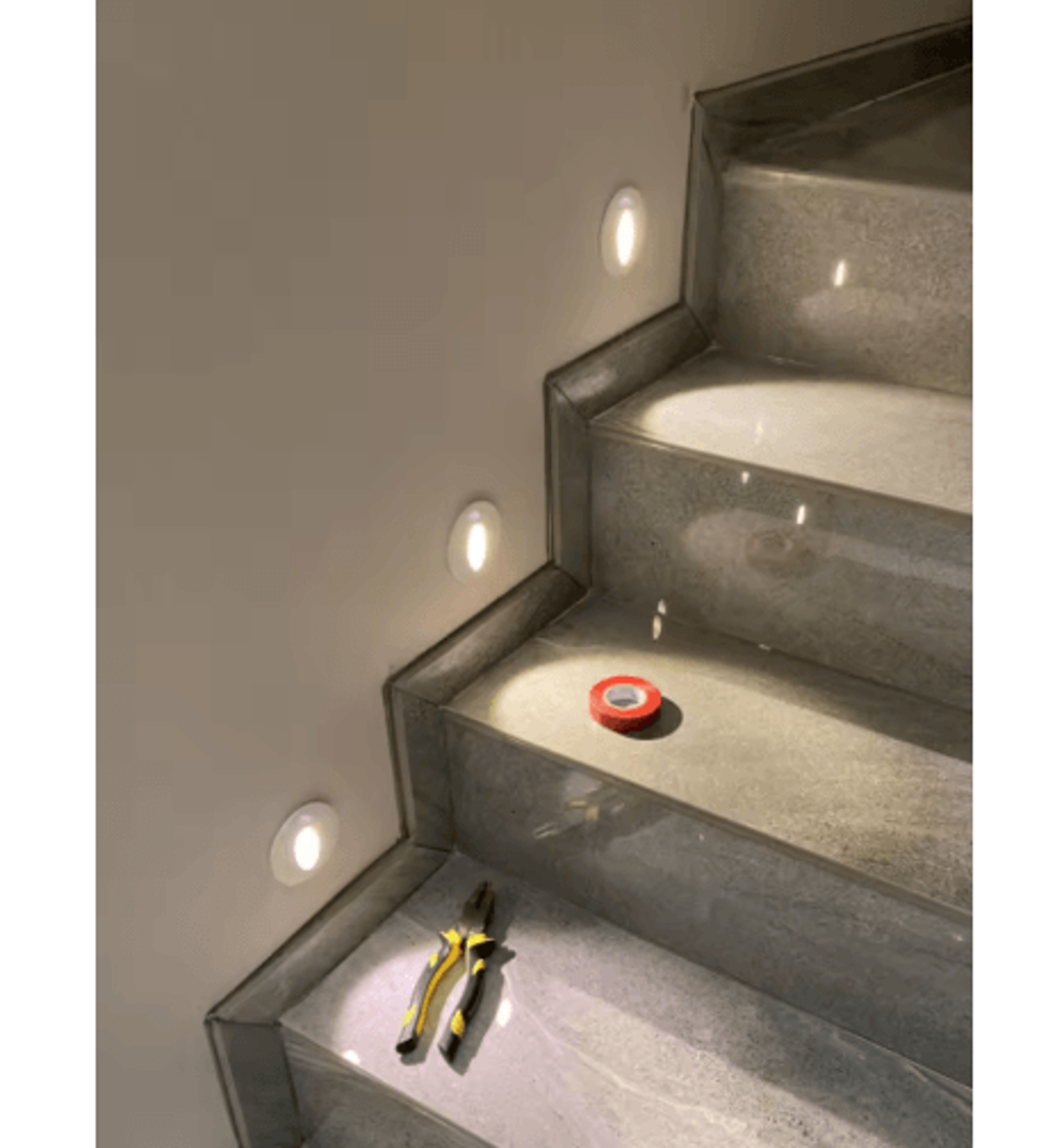 55mm led motion sensor step light – round staircase wall lamp