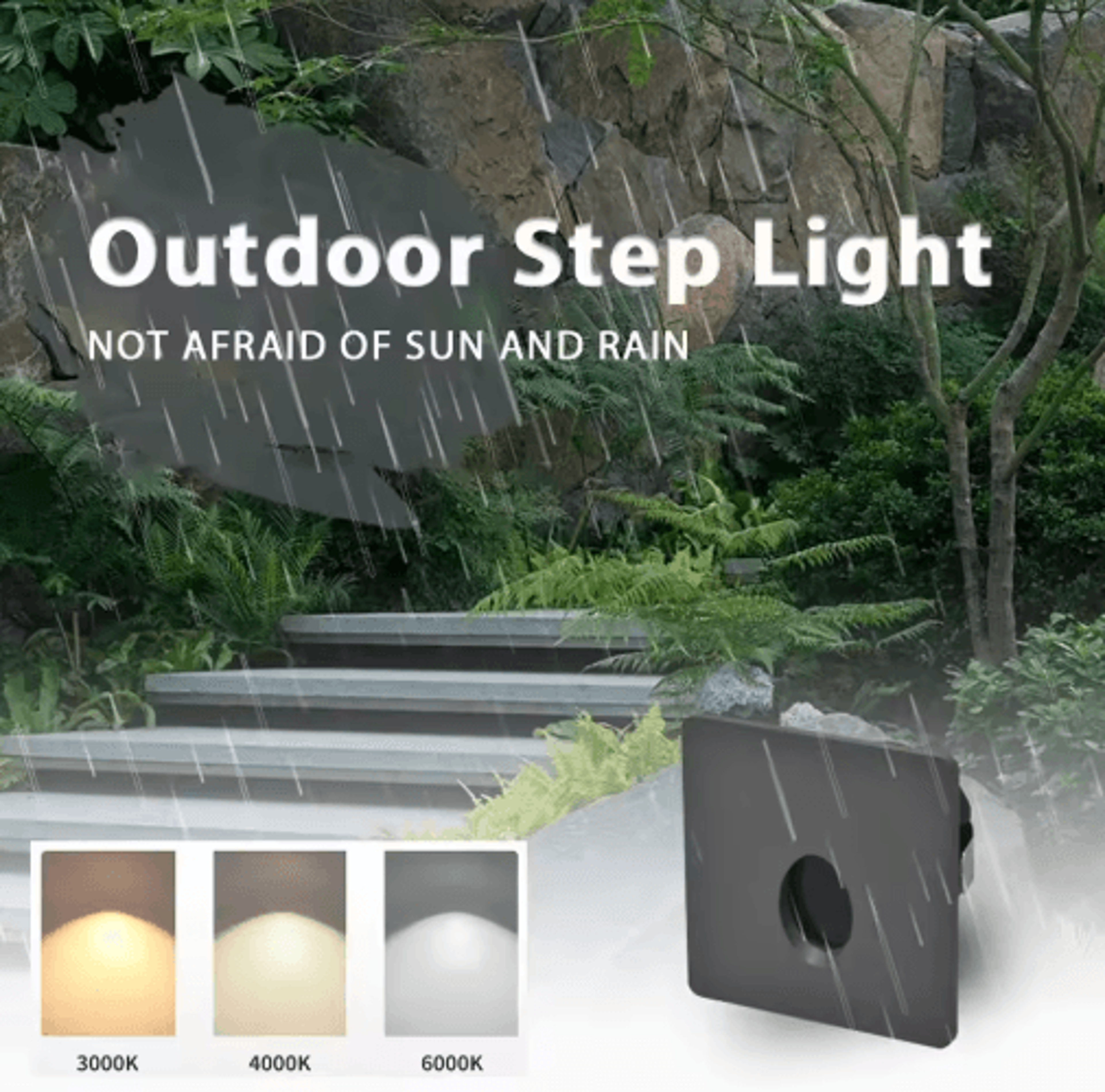 IP65 Waterproof LED Recessed Step Light  220V Outdoor Stair Wall Lamp 8