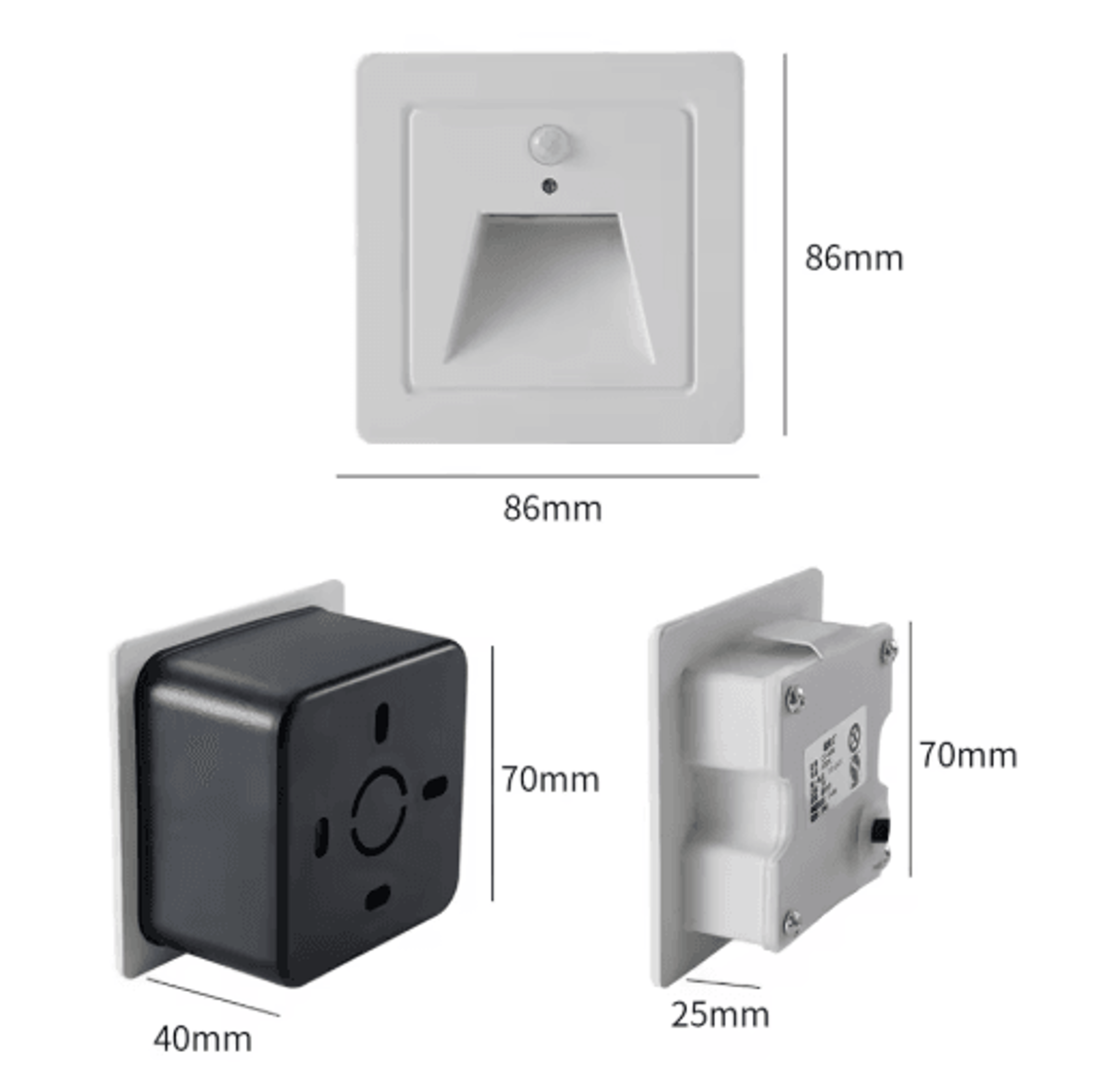 3W IP65 LED Motion Sensor Stair Light  Waterproof Outdoor Step  Wall Lamp 7