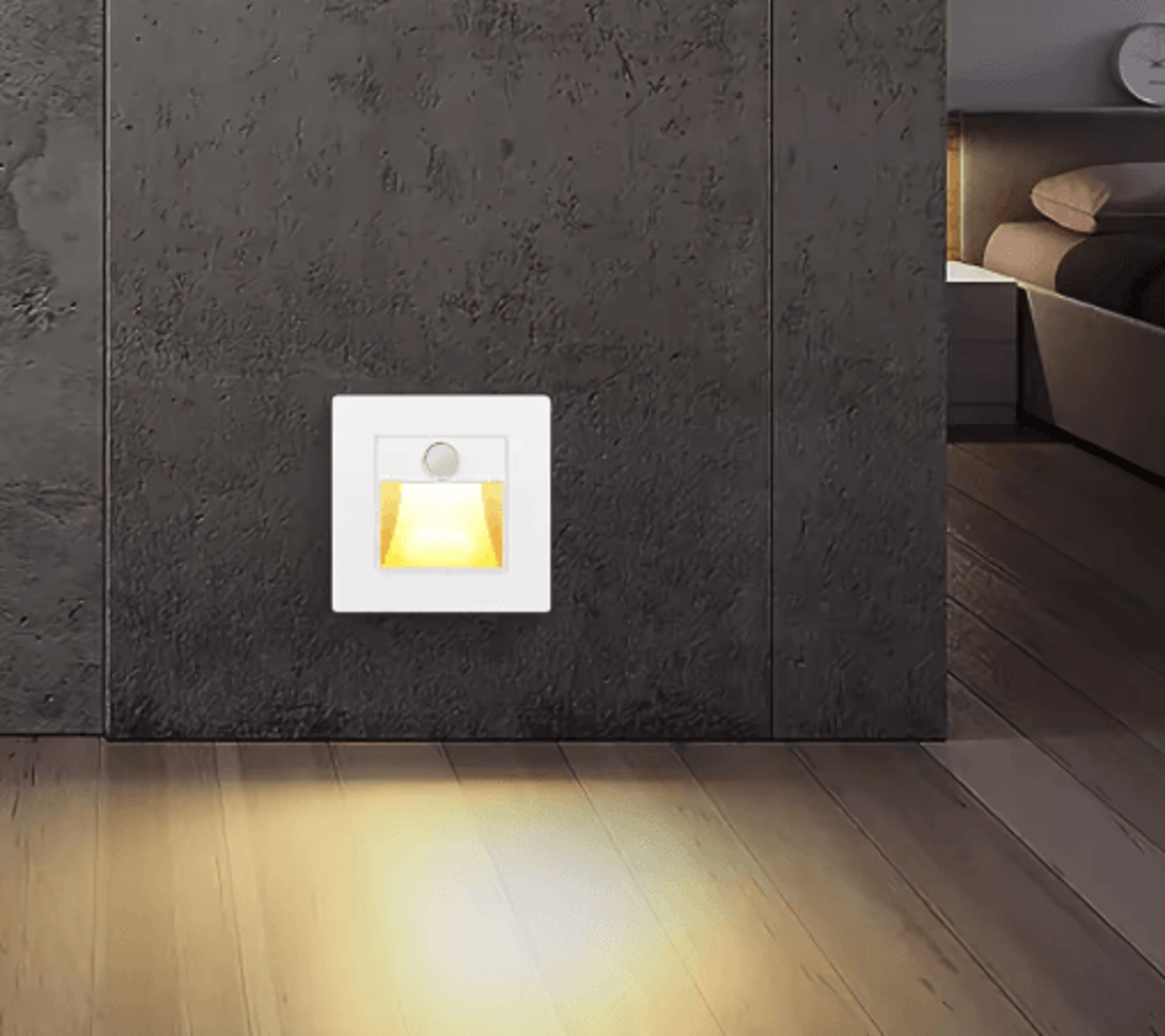 LED Motion Sensor Stair Light  Recessed Wall Night Light 110V220V 4