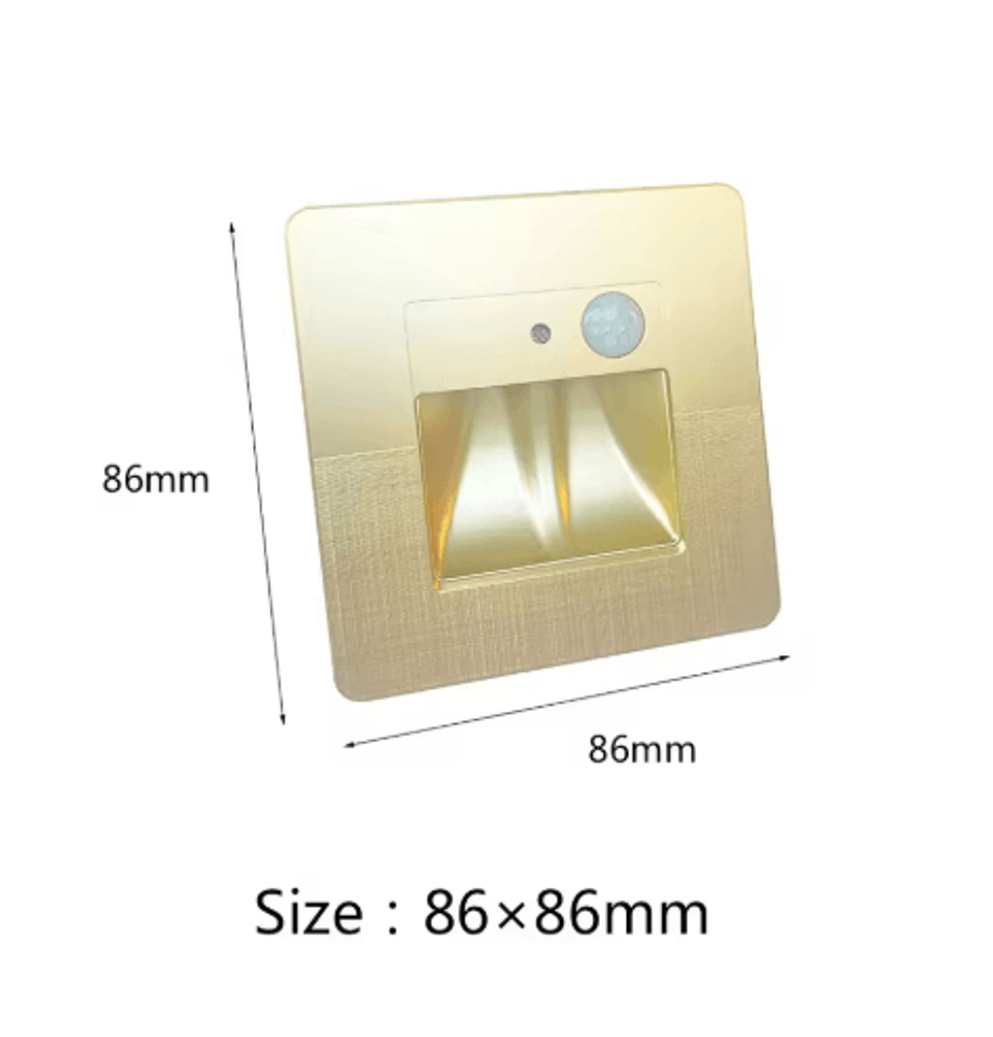 Round LED Motion Sensor Stair Light  Recessed Wall Night Lamp 2