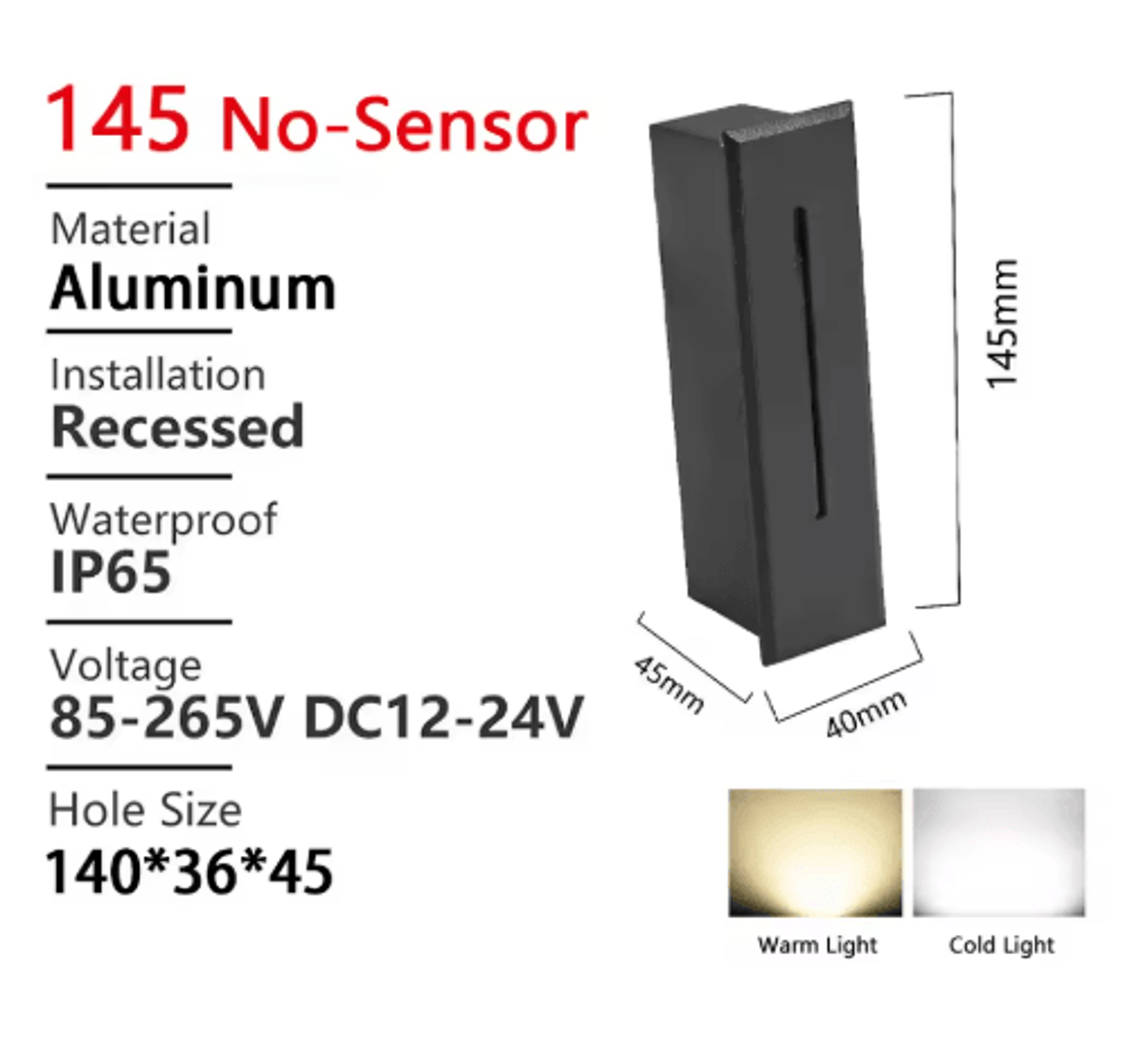 Waterproof Recessed LED Step Light 12V 6to 220V Outdoor Stair  Wall Lamp 8